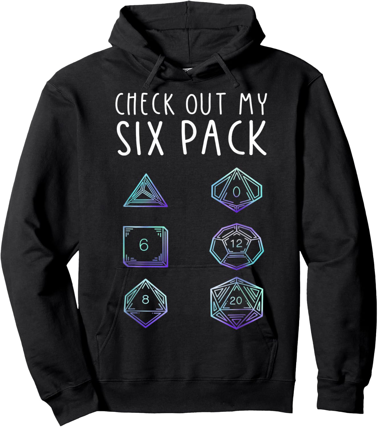 Funny Check Out My Six Pack RPG Gamer Gift Hoodie - Hoodie | Black