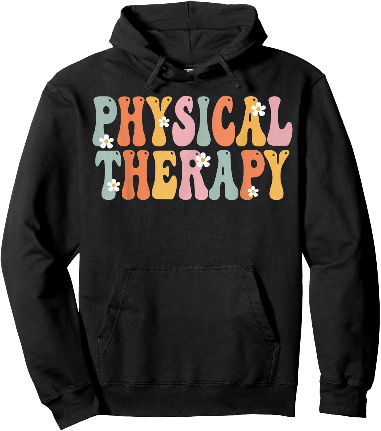 Physical Therapy Week Groovy Appreciation Day Work Hoodie - Hoodie | Black