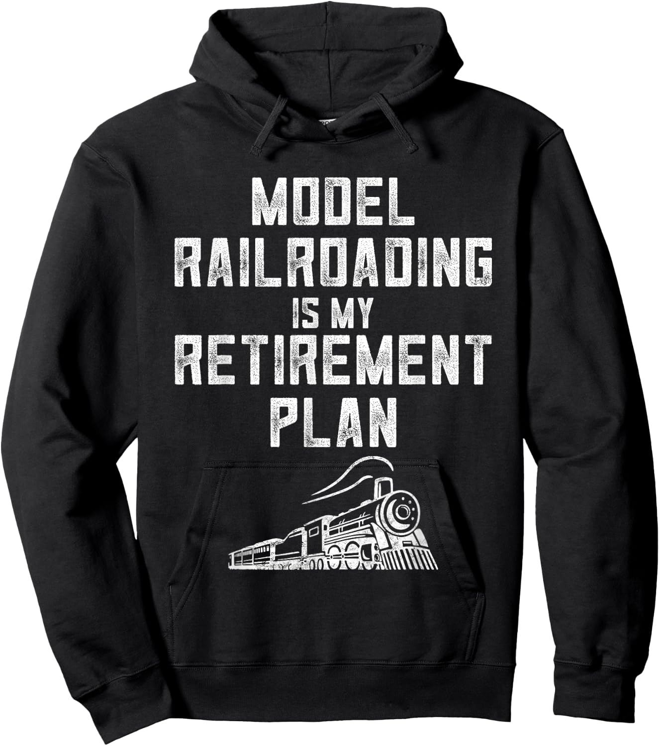 Retirement Model Train Enthusiasts Model Railroad Collector Hoodie - Hoodie | Black