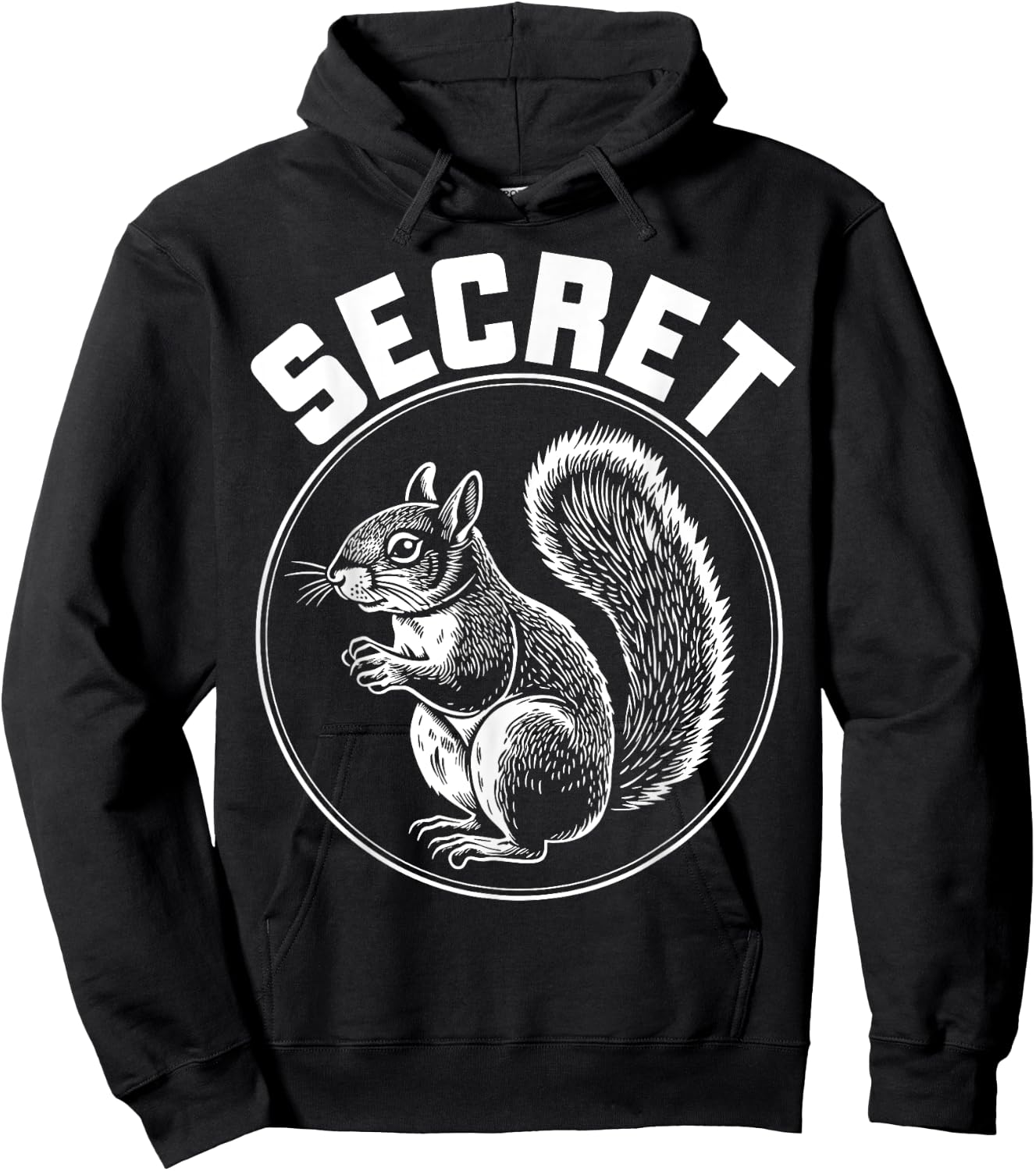 Secret Squirrel Animal Lover Graphic Hoodie - Hoodie | Black