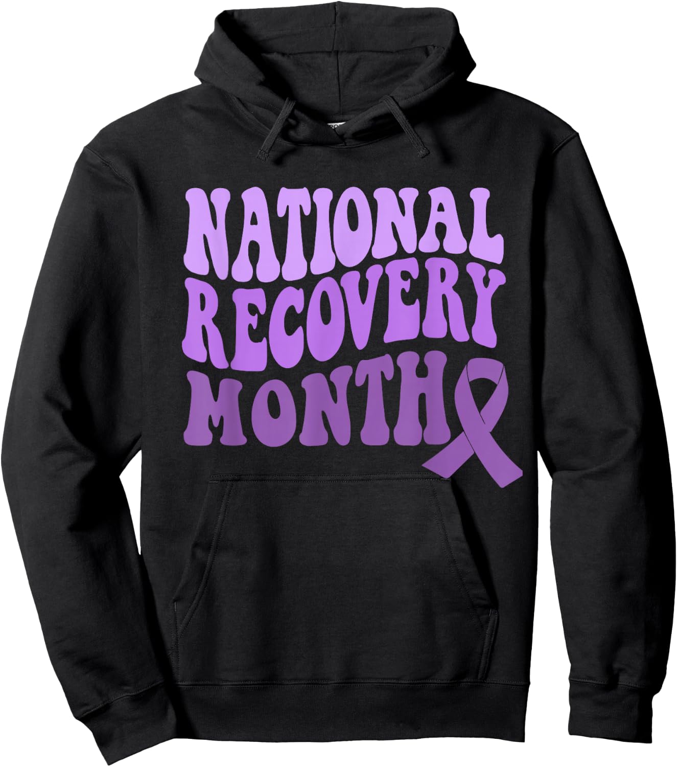 National Recovery Month Warrior Addiction Recovery Awareness Hoodie - Hoodie | Black