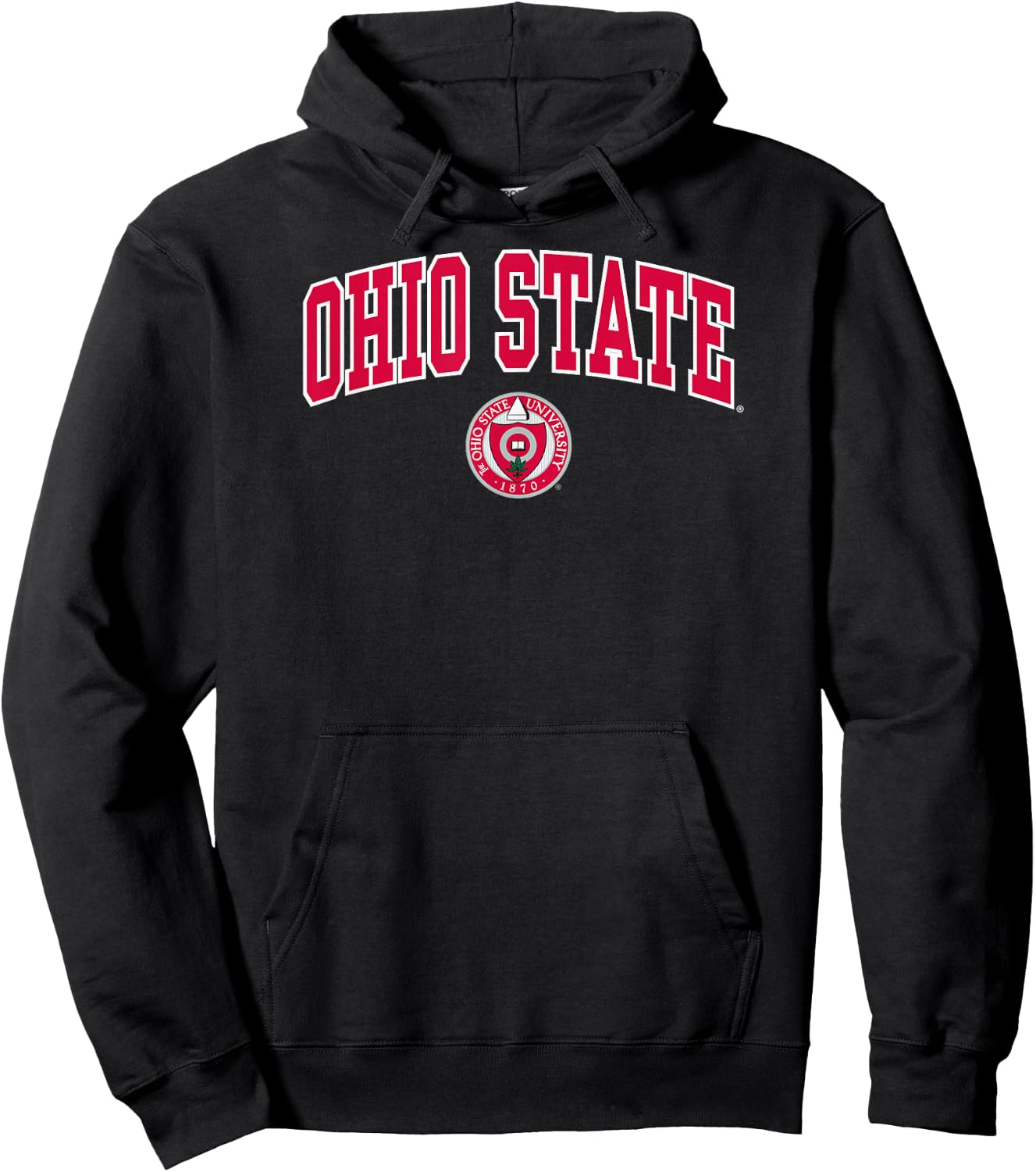 Ohio State Buckeyes Heritage Collection Arch Dark Heather Hoodie - Hoodie | Black