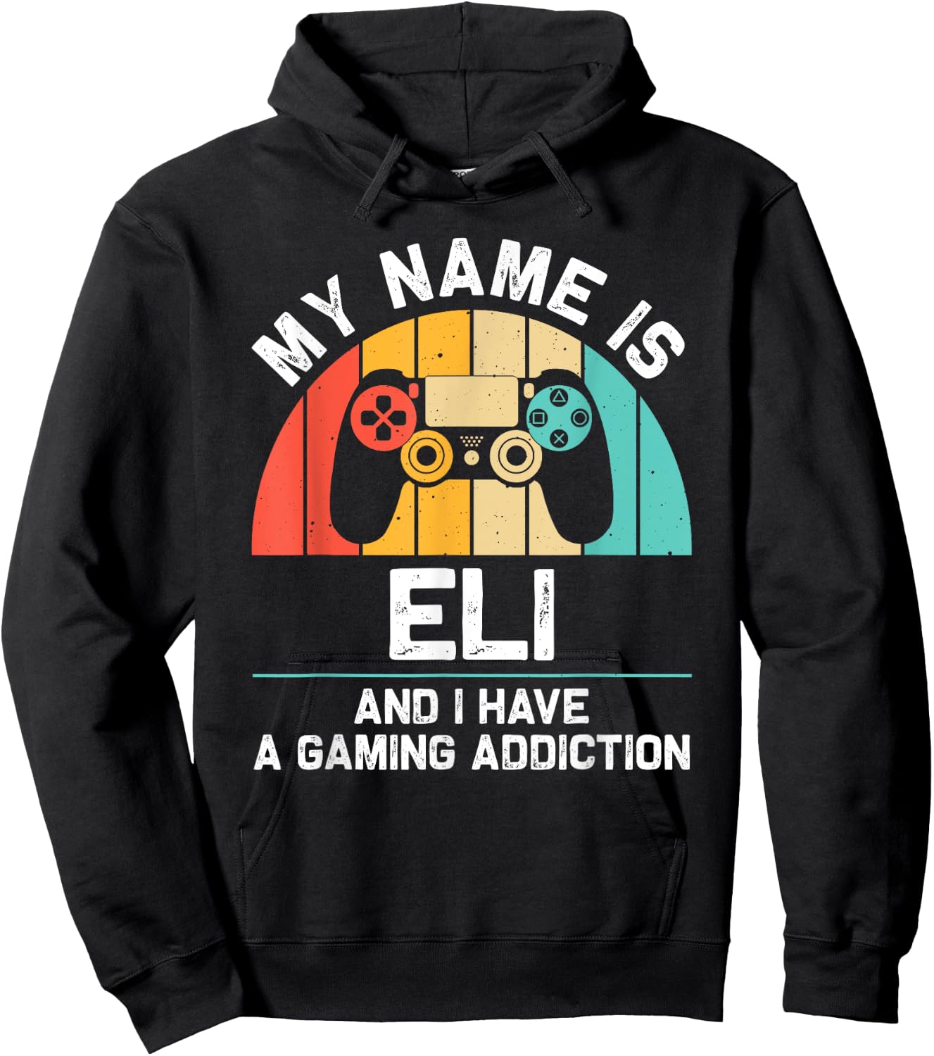 ELI Gift Name Personalized Funny Gaming Geek Birthday Hoodie - Hoodie | Black