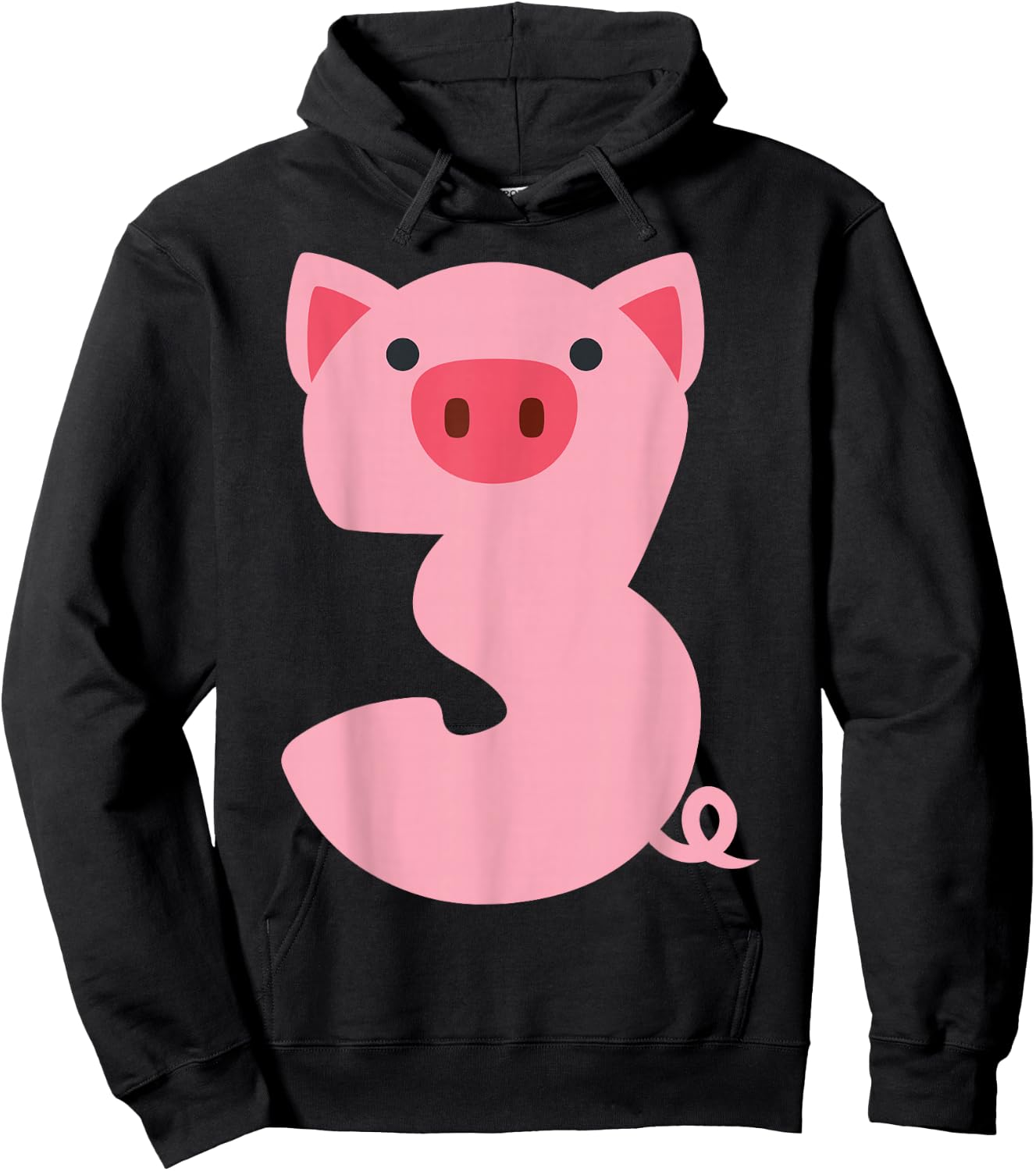Fun Toddler 3rd Birthday Pig Themed 3 Year Old Boys Kids Pig Hoodie - Hoodie | Black