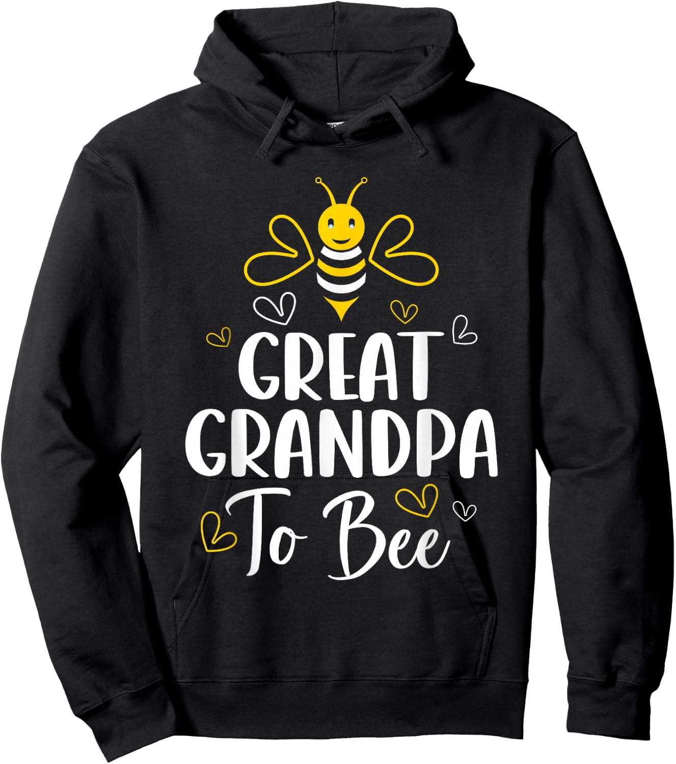 Great Grandpa to Bee Pregnancy Baby Shower Great Grandpa Hoodie - Hoodie | Black