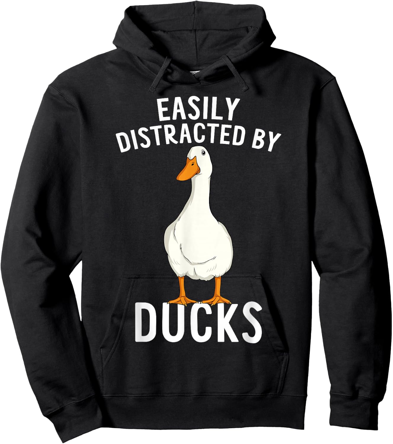 Easily Distracted By Ducks Funny Duck Lover Hoodie - Hoodie | Black