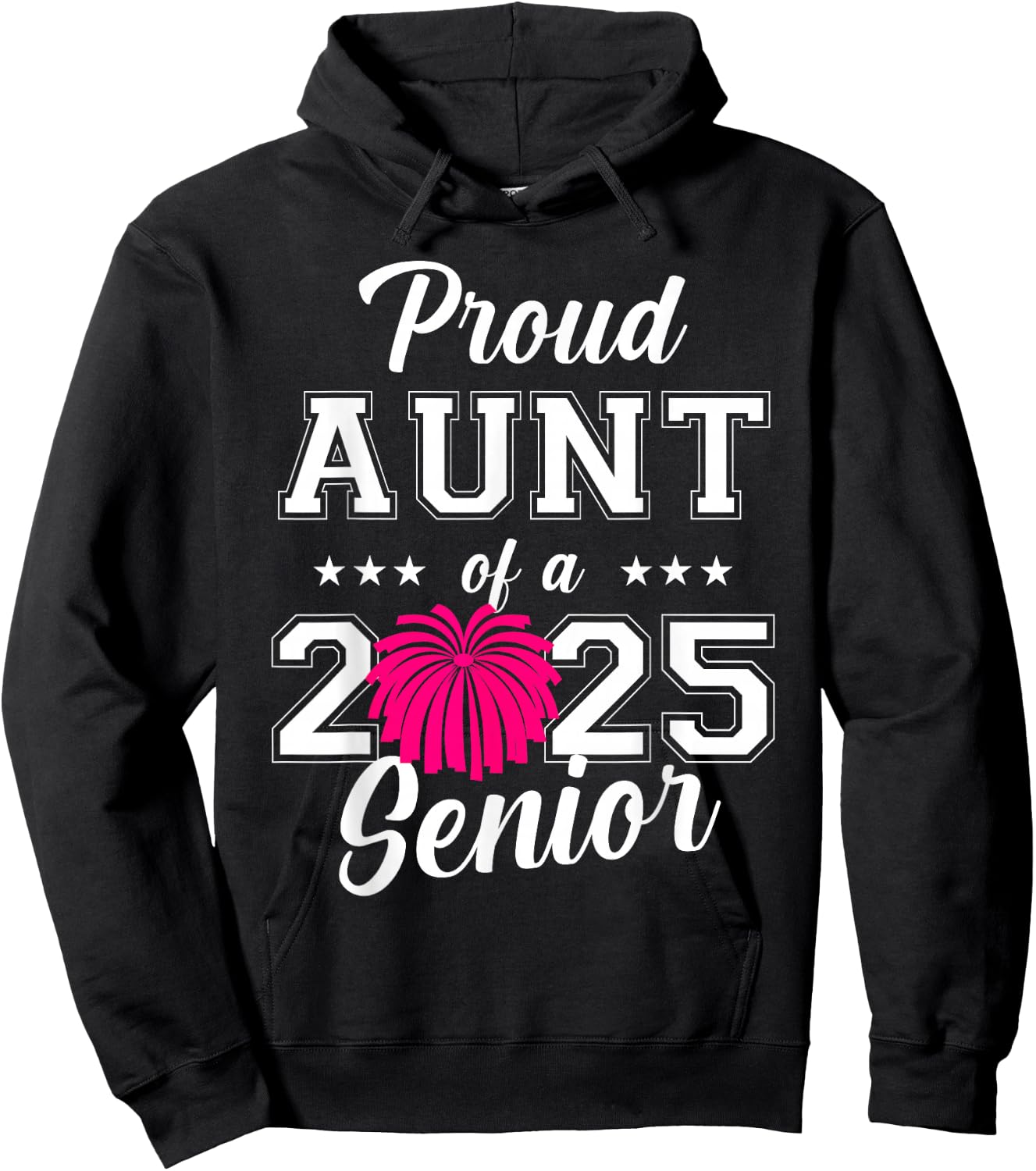 Senior Cheerleader Aunt Cheer Class Of 2025 Graduation Women Hoodie - Hoodie | Black