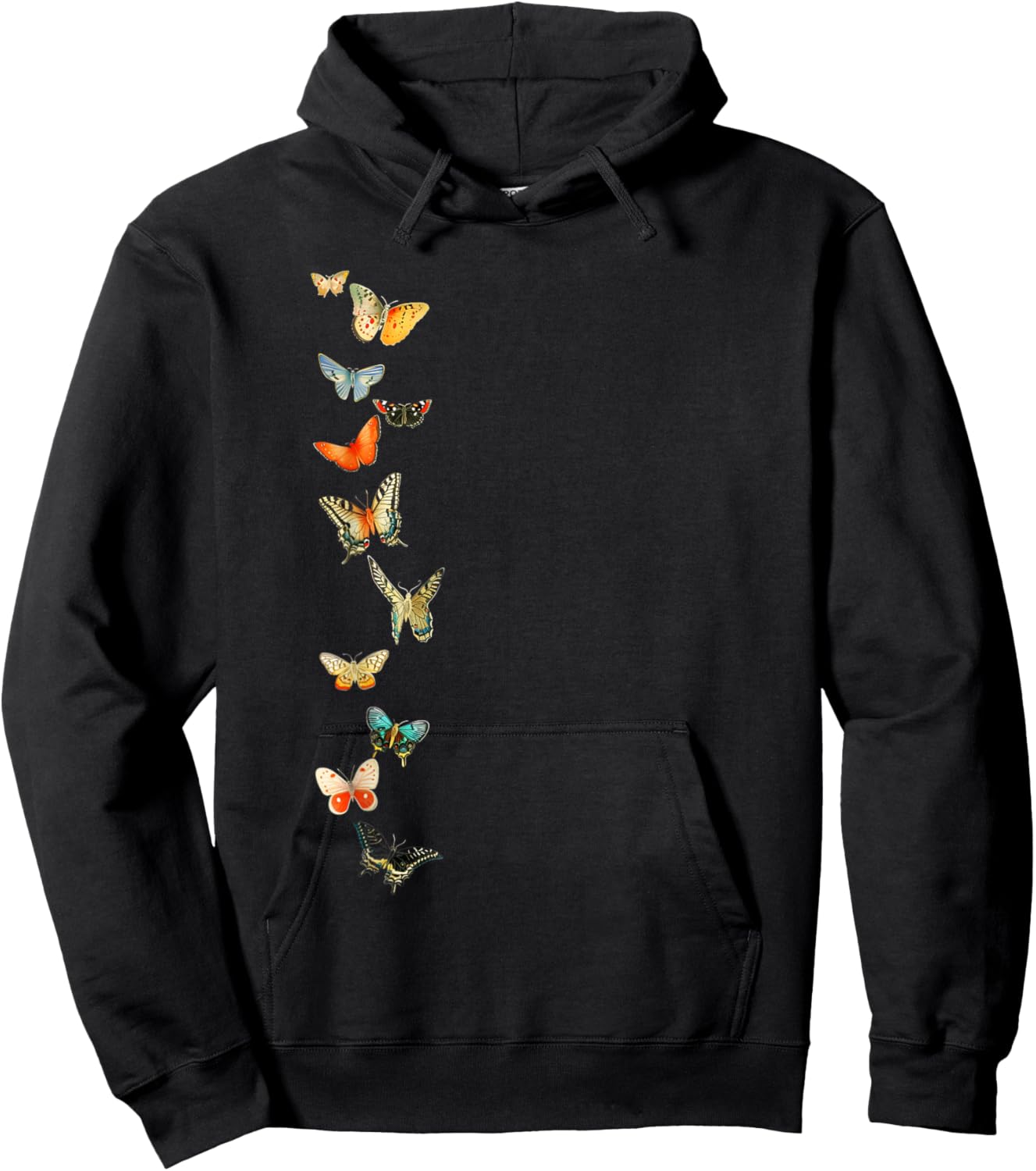Elegant Butterflies Hoodie - Hoodie | Black