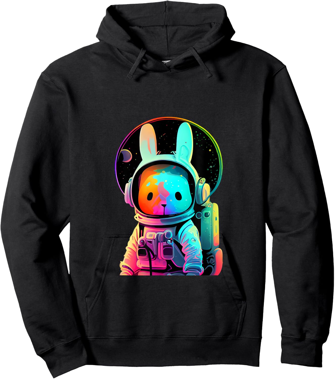 Easter Bunny Astronaut Hoodie - Hoodie | Black
