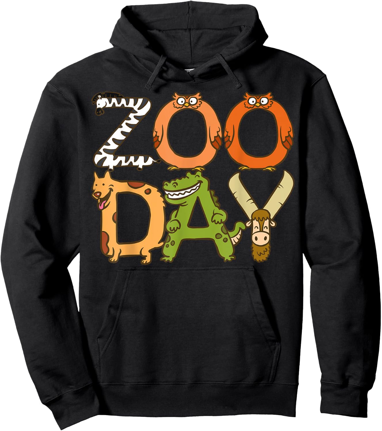 Zoo Day Family, First Zoo Field Trip Safari Squad Matching Hoodie - Hoodie | Black