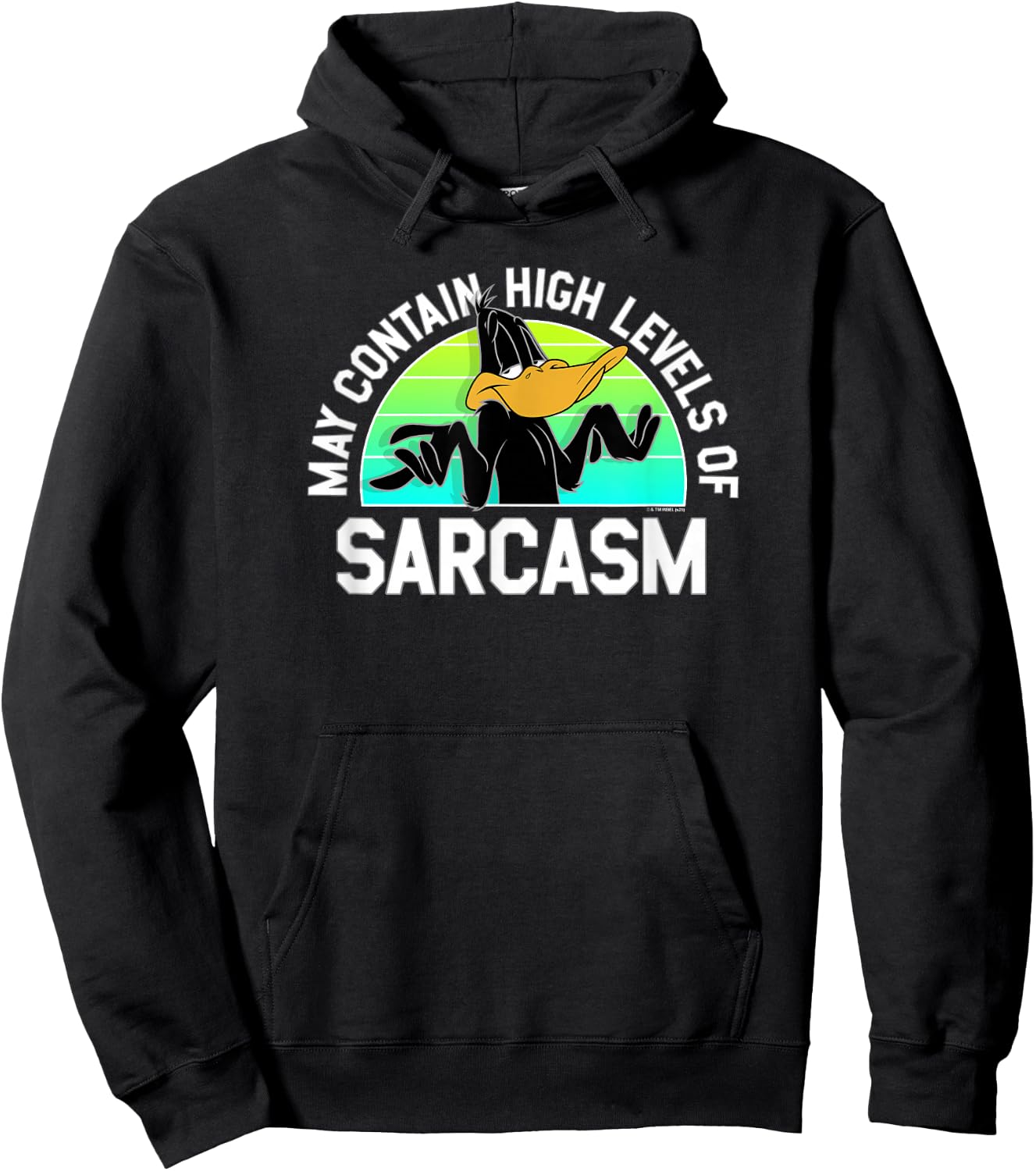 Looney Tunes Daffy Duck Contains High Levels of Sarcasm Hoodie - Hoodie | Black