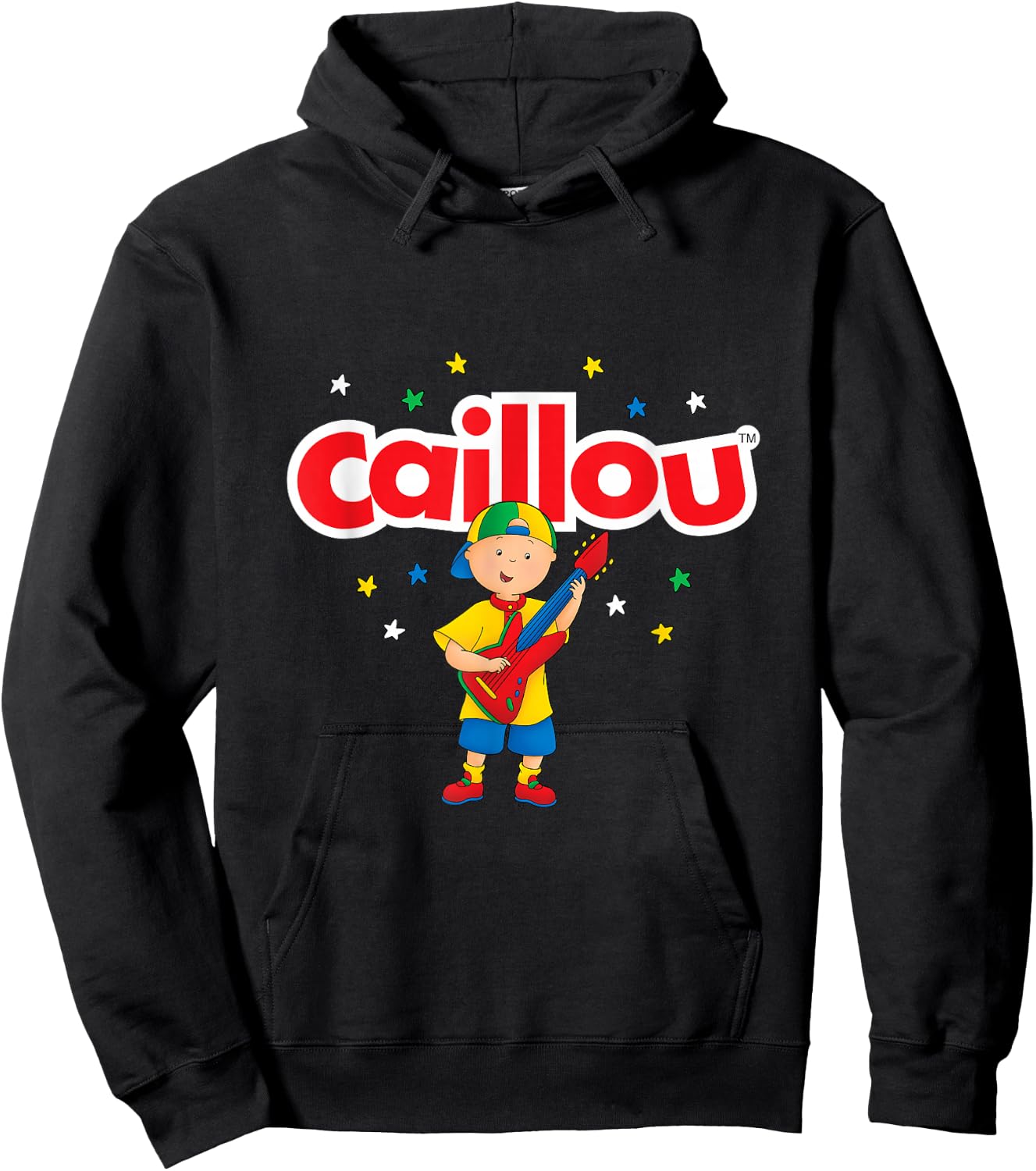 Caillou Plays Guitar , blue, s Hoodie - Hoodie | Black