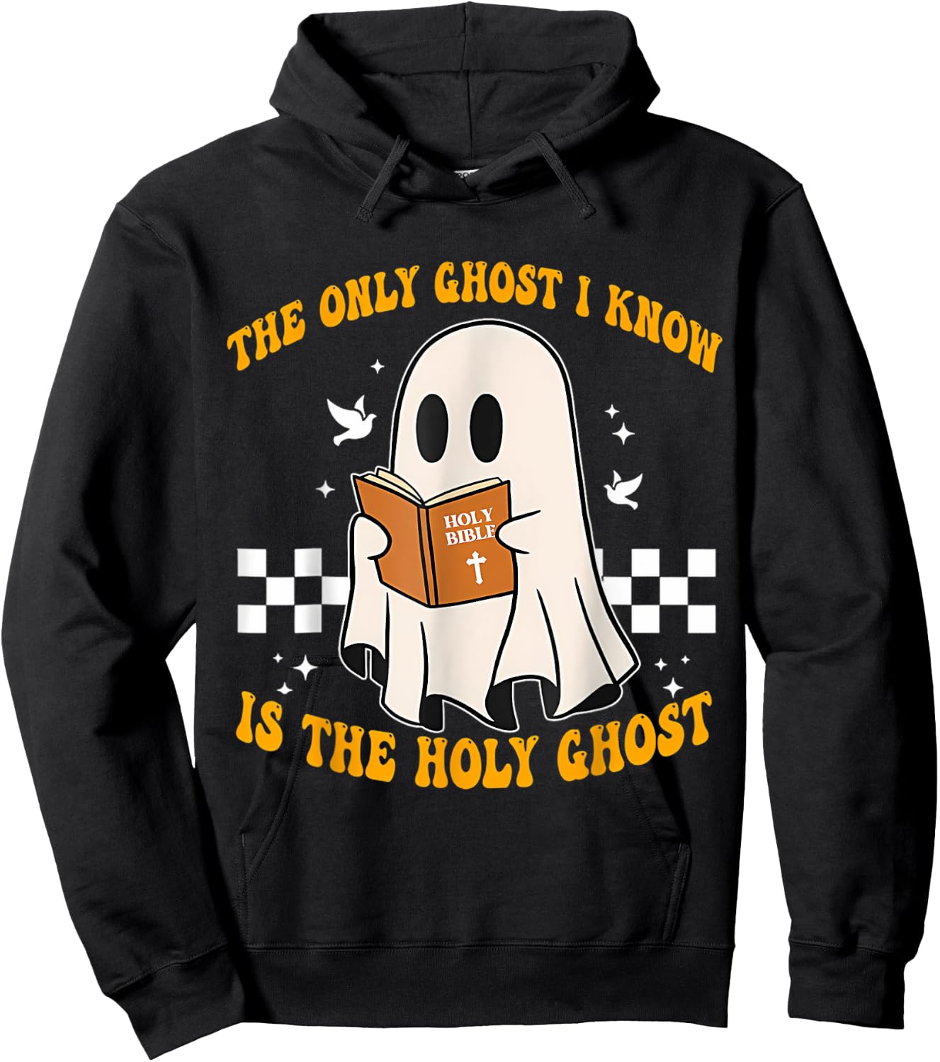 The Only Ghost I Know Is The Holy Ghost Cute Boo Hoodie - Hoodie | Black
