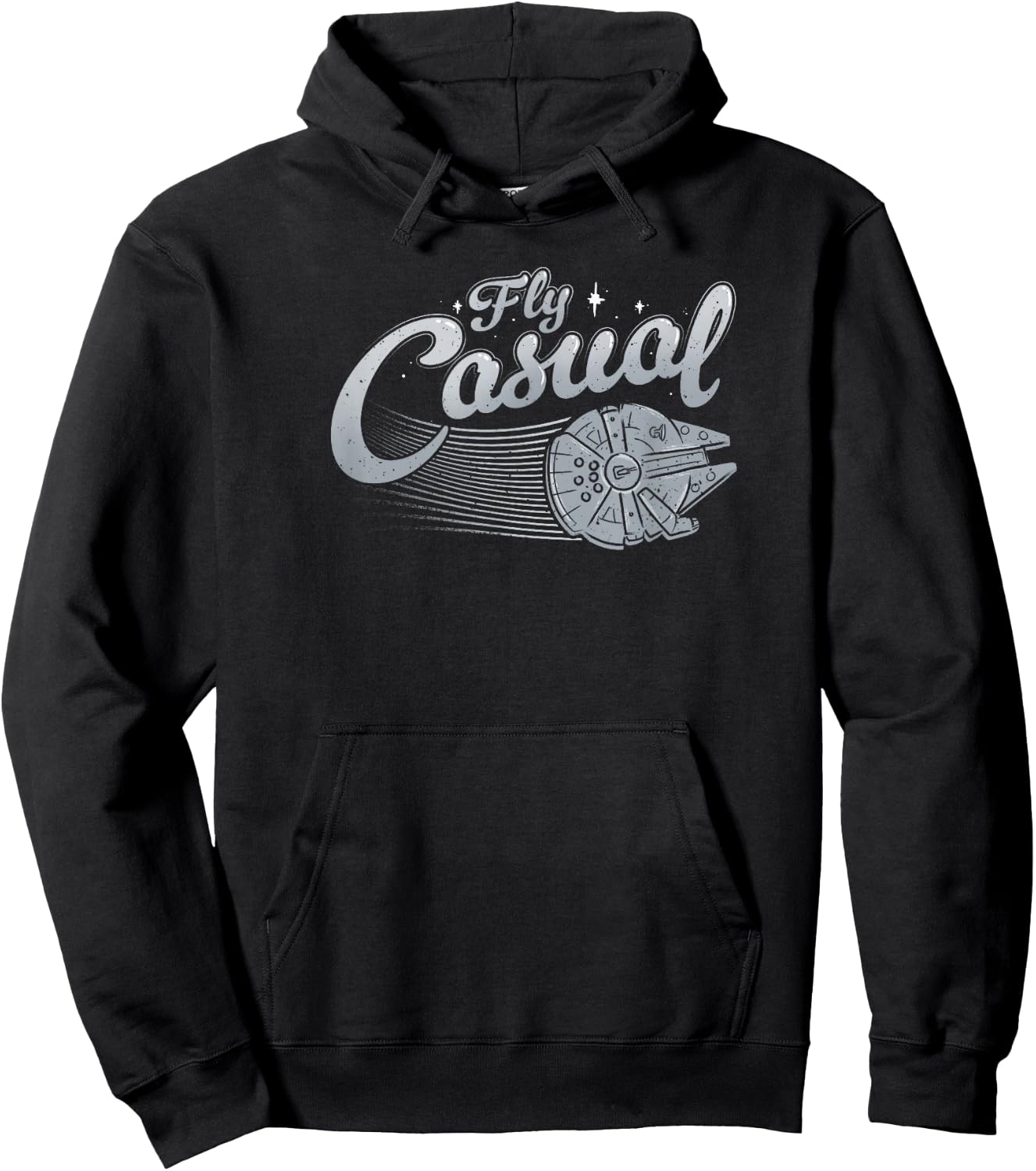 Star Wars Millennium Falcon Fly Casual Cool Logo Hoodie - Hoodie | Black