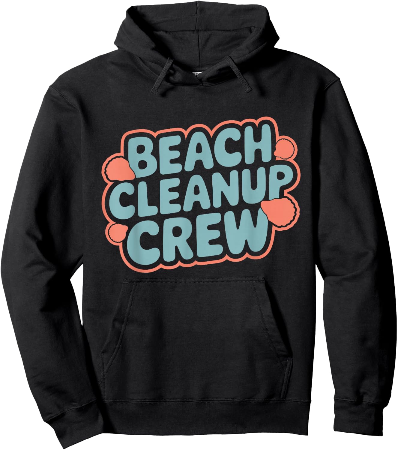 Beach Clean-Up Volunteer Ocean Conservation Eco-Friendly Hoodie - Hoodie | Black