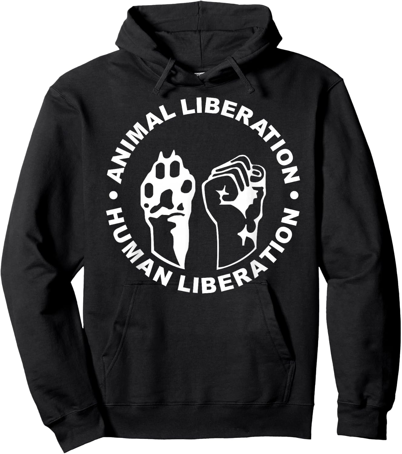 Animal Liberation Human Liberation Animal Rights Hoodie - Hoodie | Black
