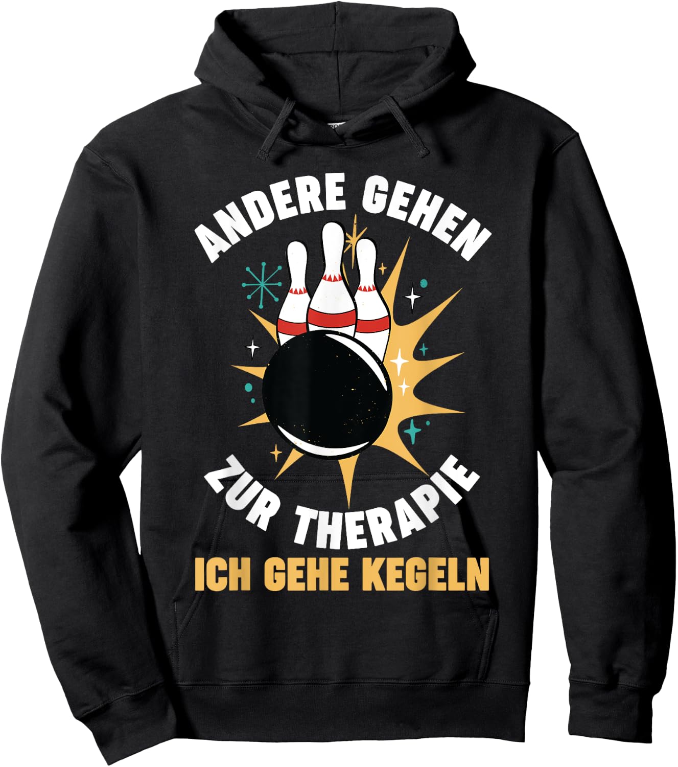 with Kegel Design, black Hoodie - Hoodie | Black