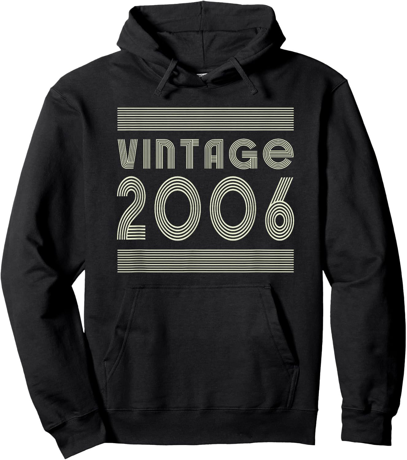 Vintage 2006 T Shirts Retro Funny 2006 Birthday Hoodie - Hoodie | Black