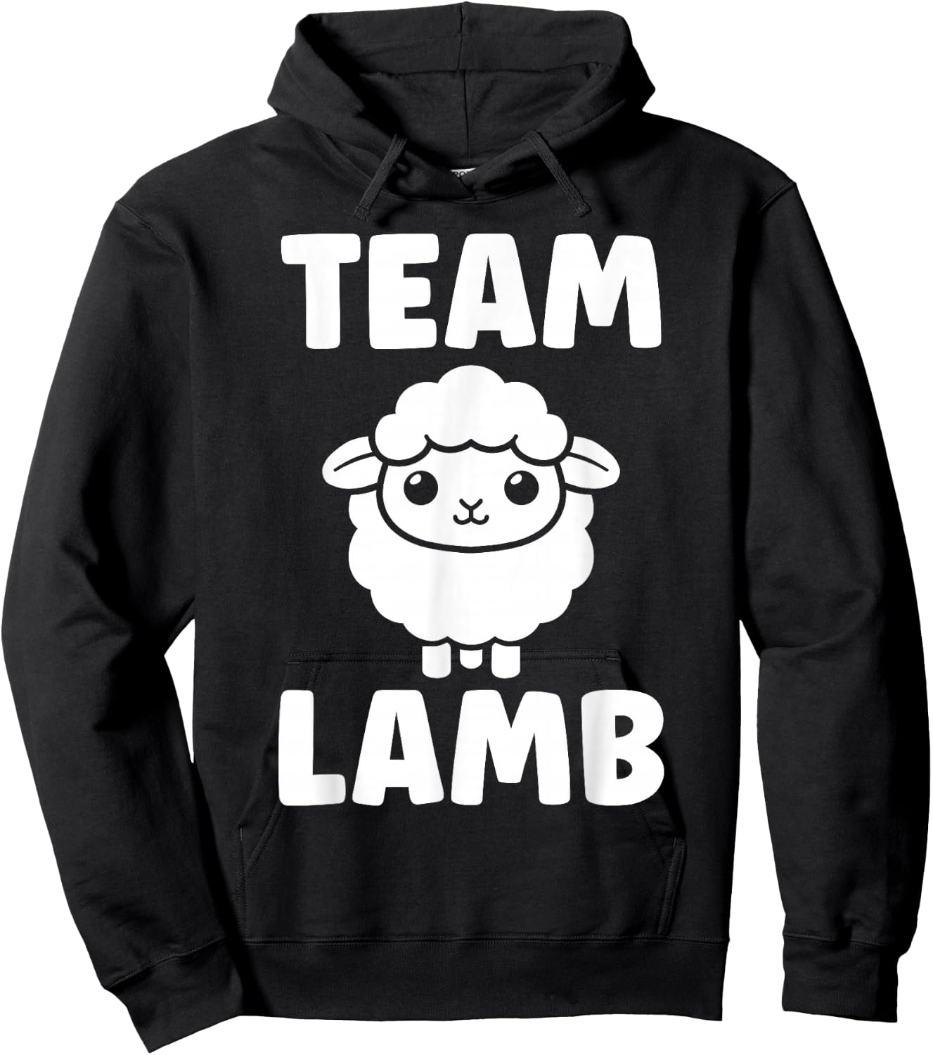 Quote Little Cute Baby Sheep Simple team Lamb Hoodie - Hoodie | Black