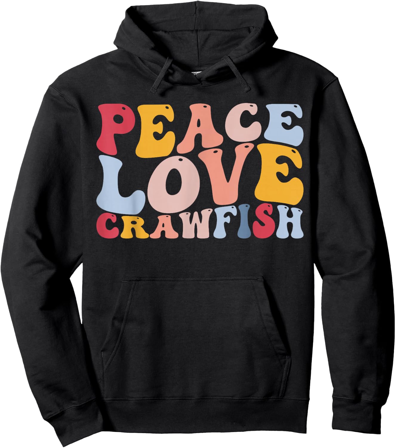 Peace Love Crawfish Crawfish Boil Crawfish Lover Cajun Hoodie - Hoodie | Black