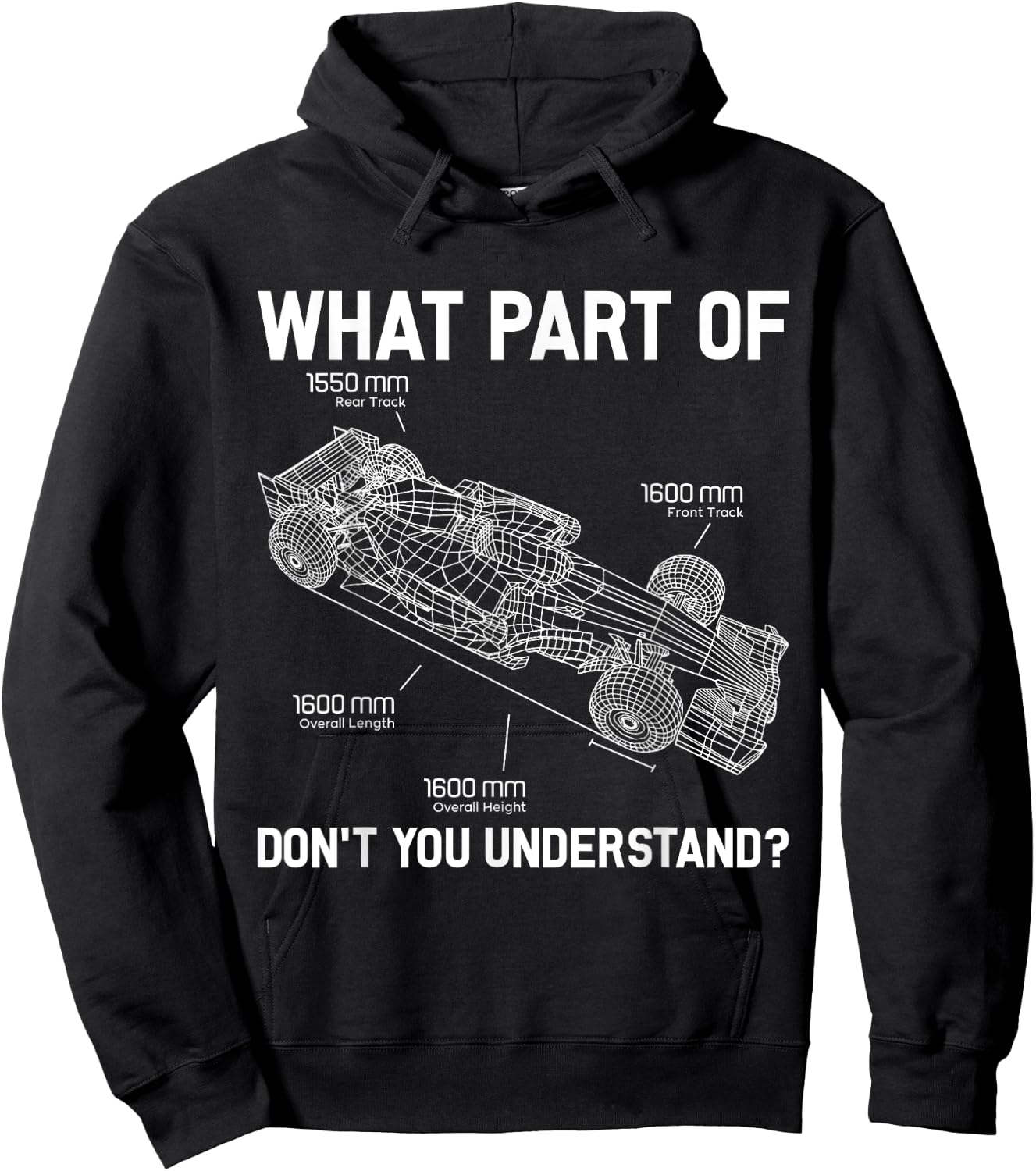 What Part Of Don't You Understand Racer Race Car Racing Hoodie - Hoodie | Black