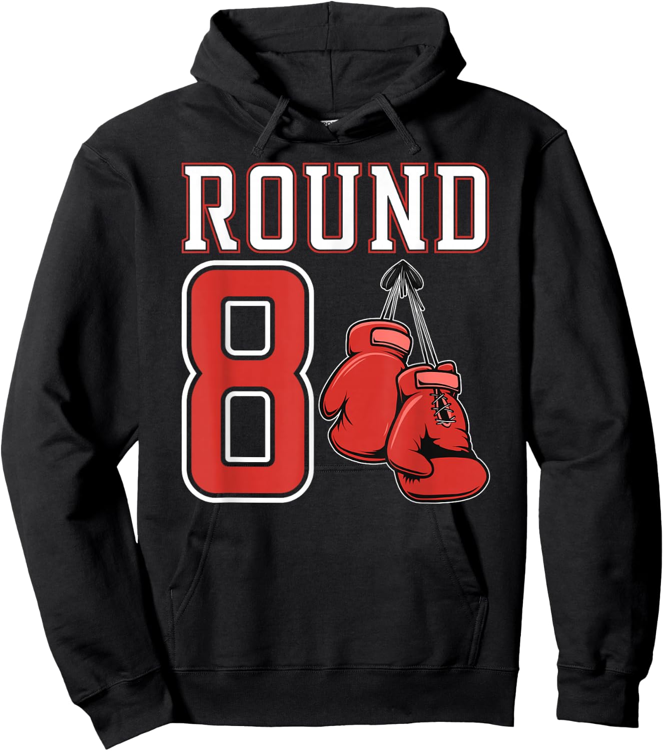 8th Birthday Boxing Boy 8 Year Old Boxer Bday Party Hoodie - Hoodie | Black