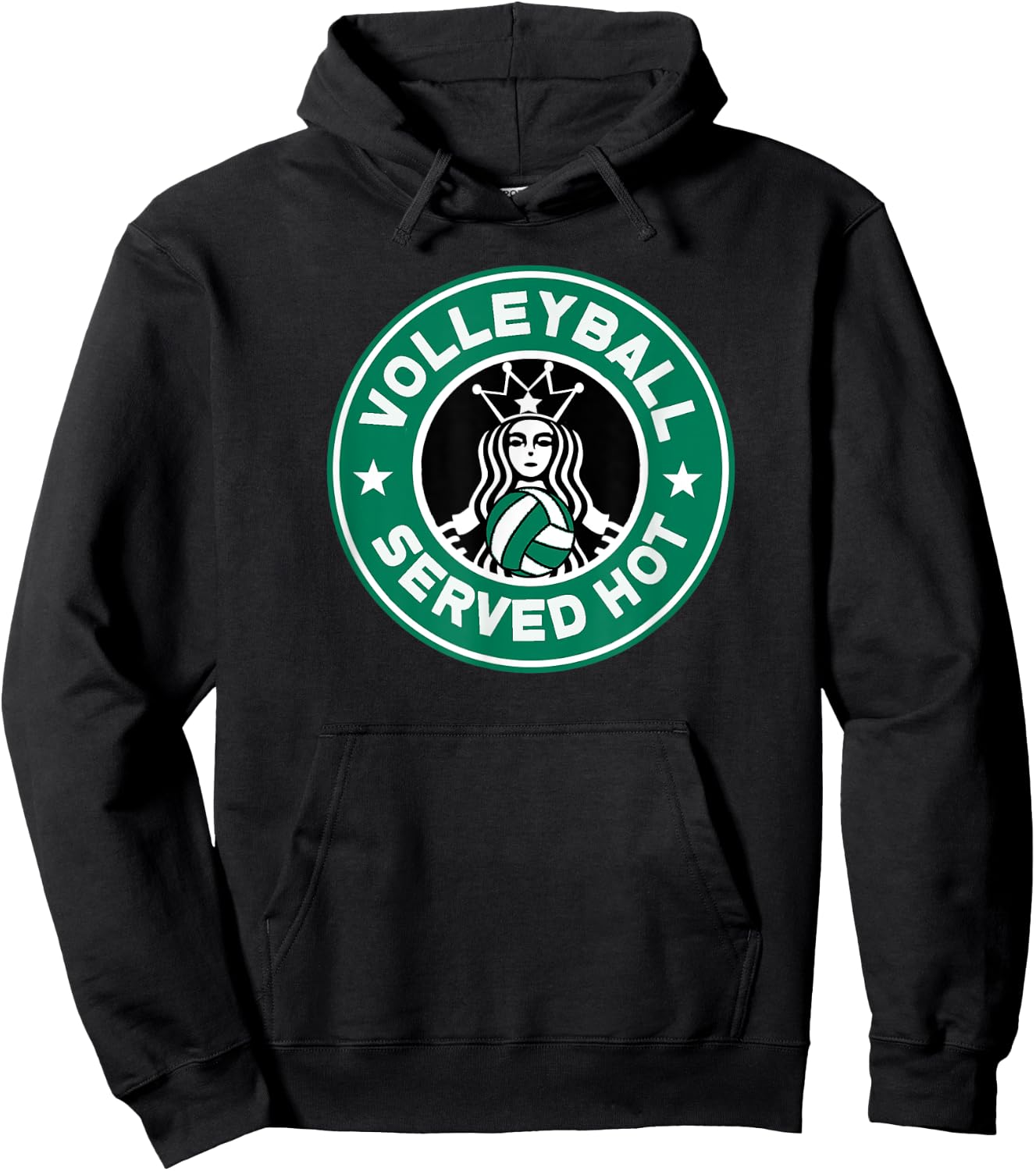 Funny Volleyball Served Hot Perfect for Teen Girl Players Hoodie - Hoodie | Black