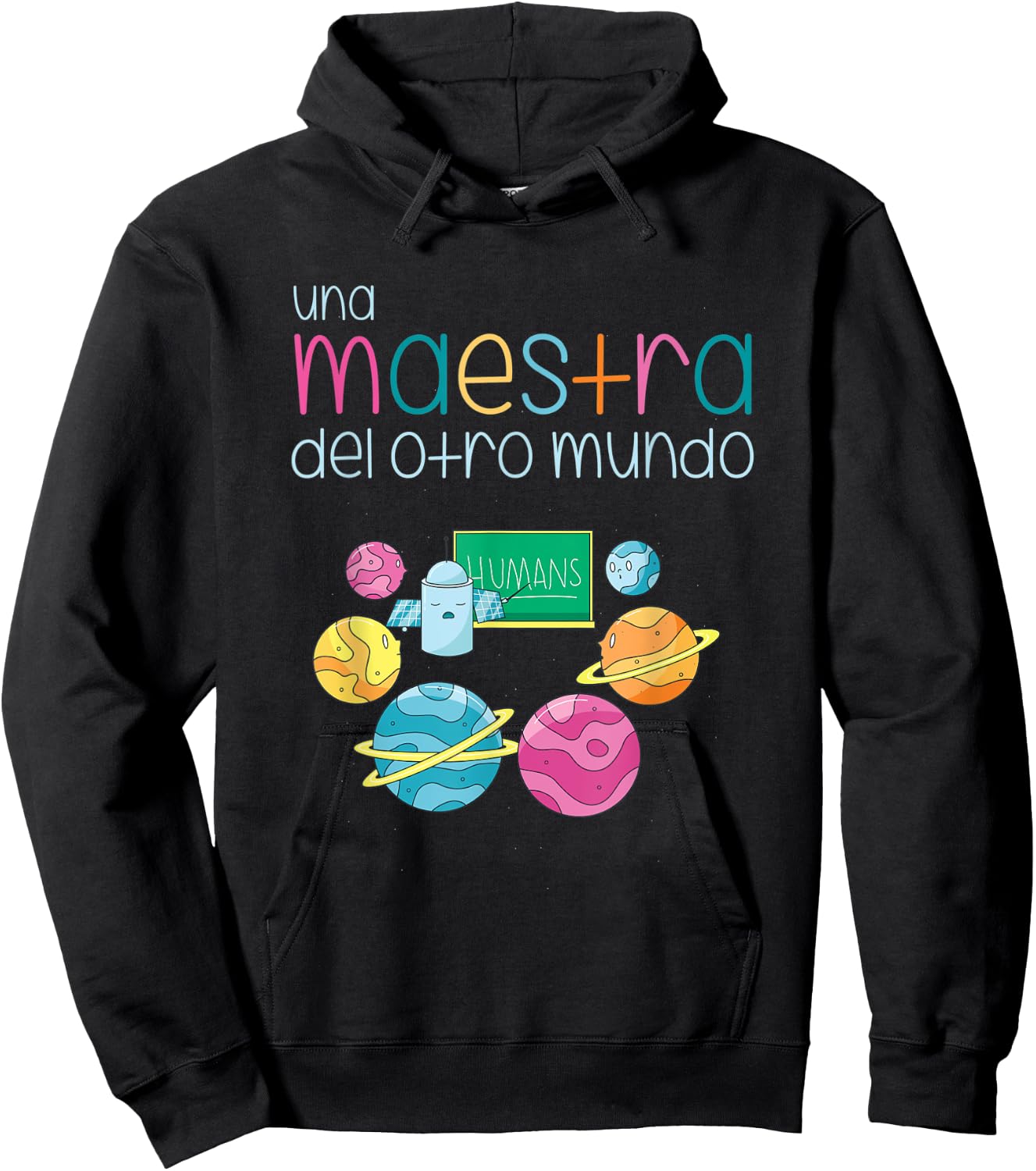 Planets Spanish Teacher Regalos Para Maestra Bilingue Hoodie - Hoodie | Black