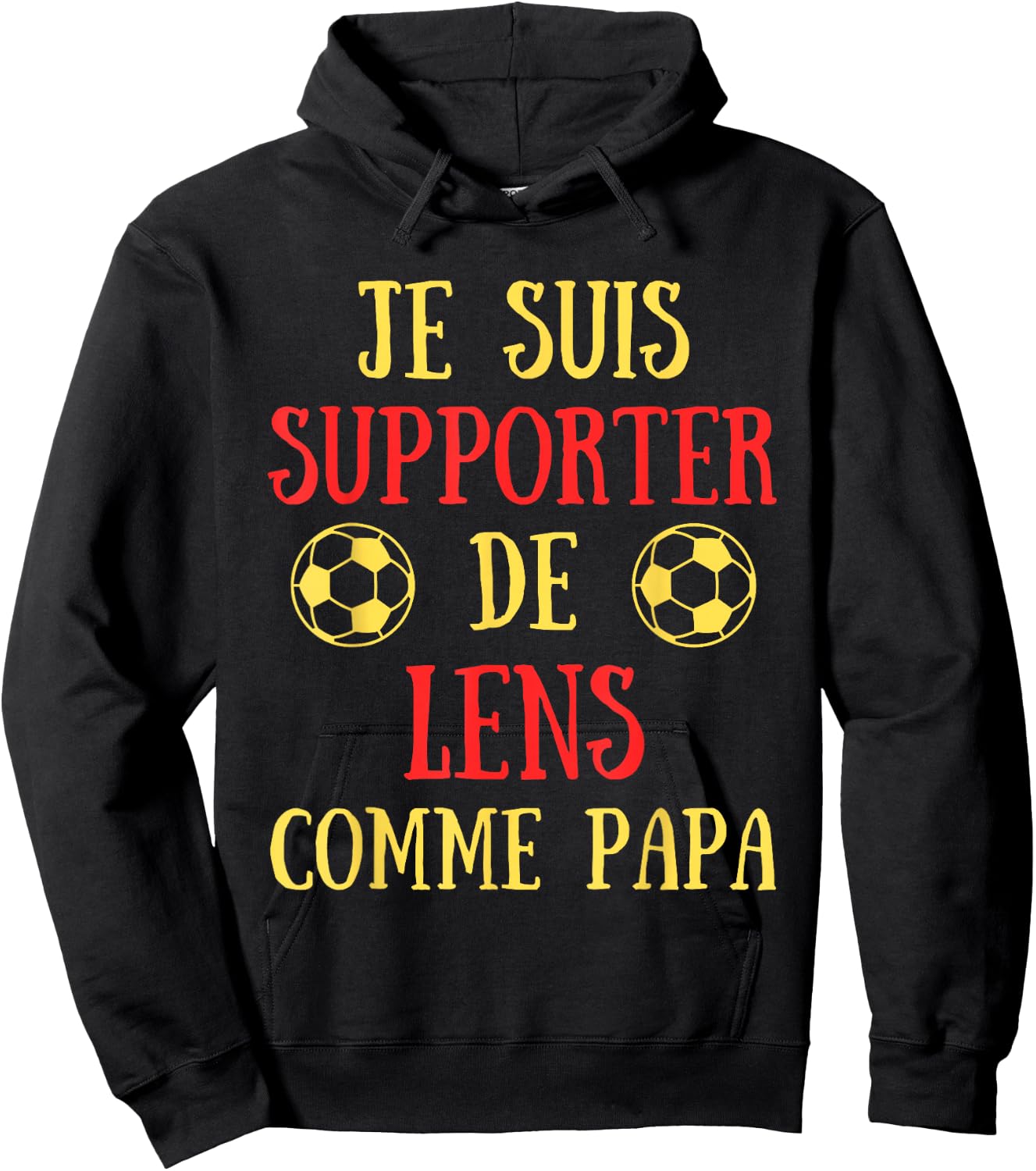 Lensois Funny Children's Football Gift Supporter Funny , Black, S Hoodie - Hoodie | Black