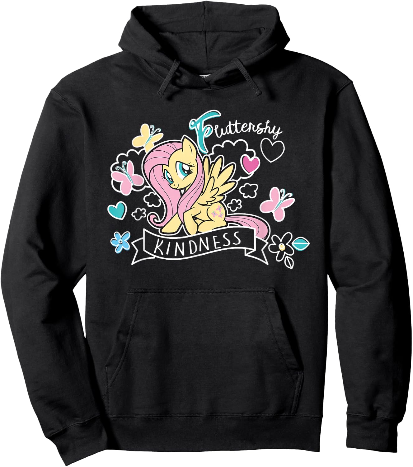 My Little Pony Fluttershy Full Of Kindness Hoodie - Hoodie | Black