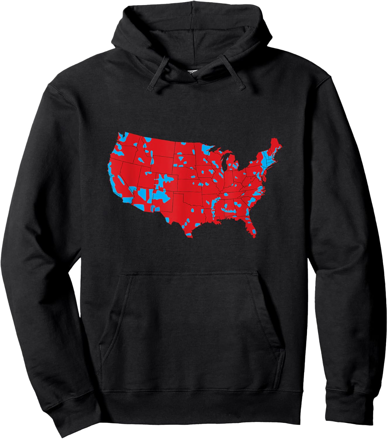 USA Map Election Results Trump Hoodie - Hoodie | Black