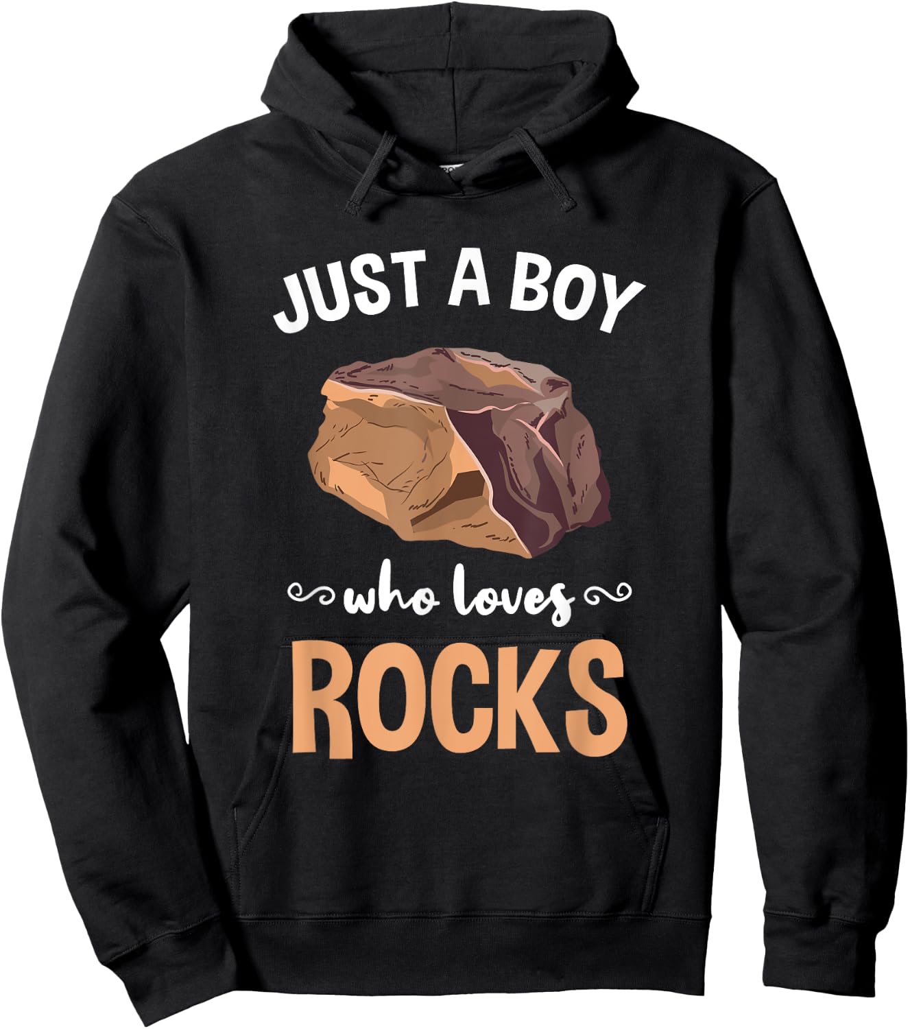 Just A Boy Who Loves Rocks Rock Collector Hoodie - Hoodie | Black