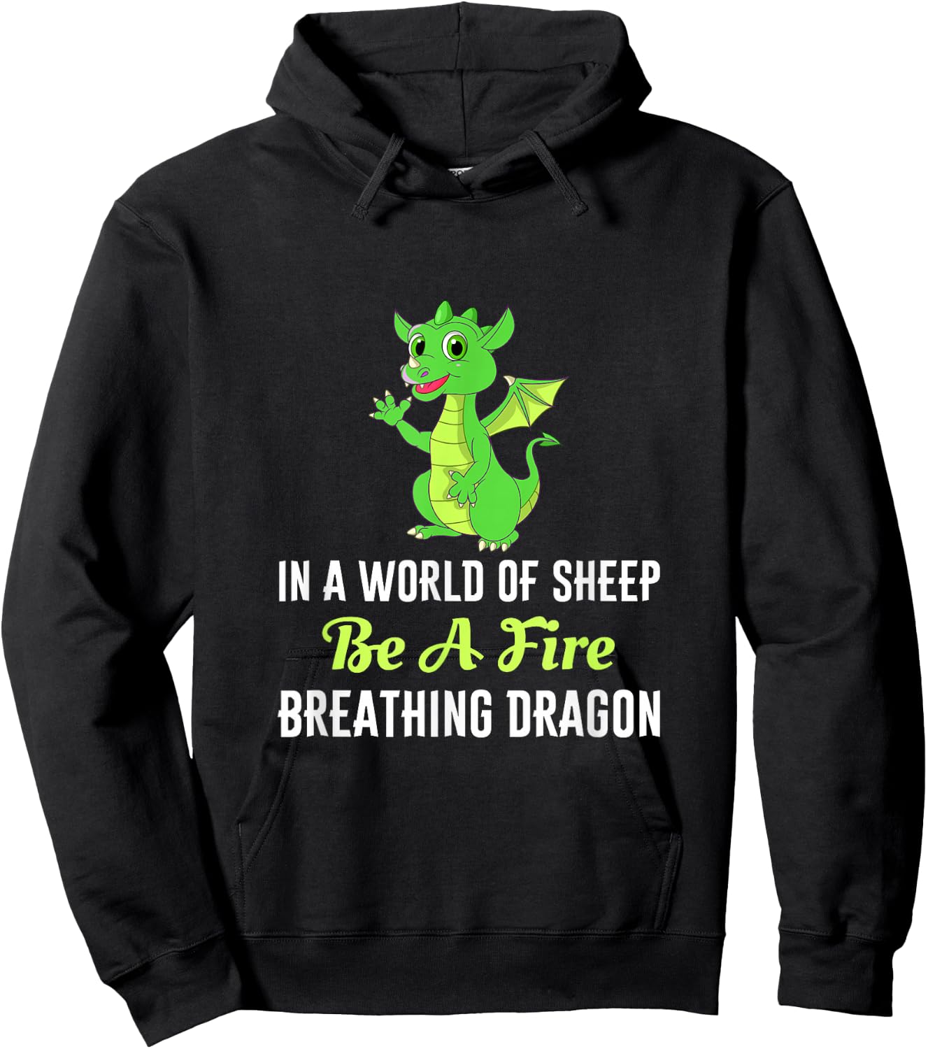 Dragons Mythical Creature Fire Breathing Dragon Hoodie - Hoodie | Black