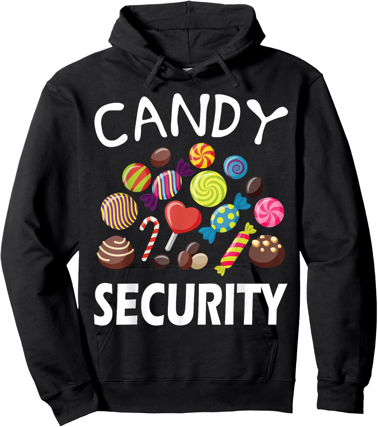 Candy Security Halloween Costume Party , black, S Hoodie - Hoodie | Black