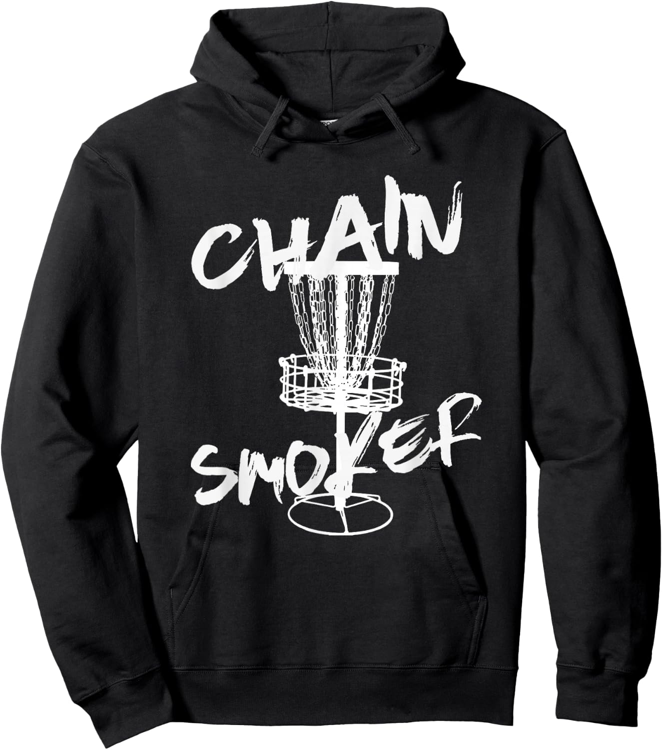 Chain Smoker Funny Frisbee Disc Golf Golfer Sport Disc Golf Hoodie - Hoodie | Black