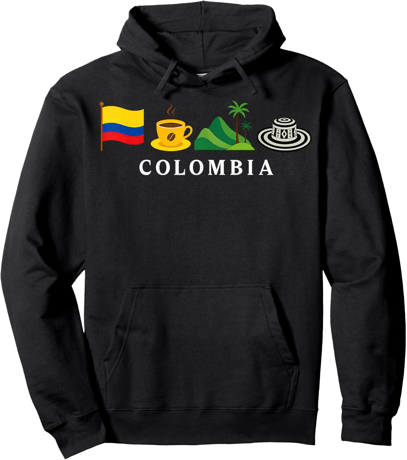Colombia Country Colombian Flag Women Kids Hoodie - Hoodie | Black