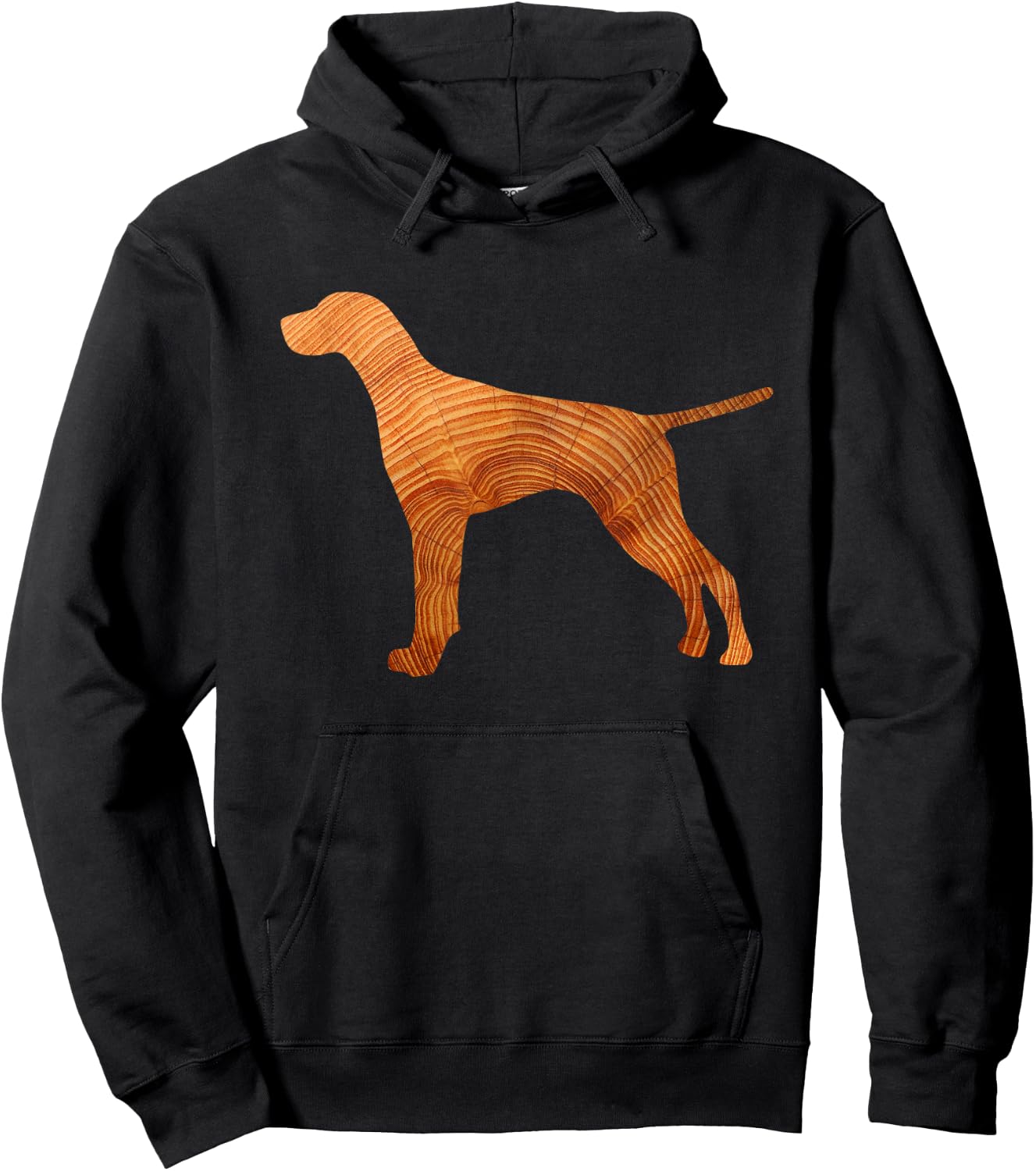 German Shorthair Pointer Shirt | Dog Tree Nature Silhouette Hoodie - Hoodie | Black