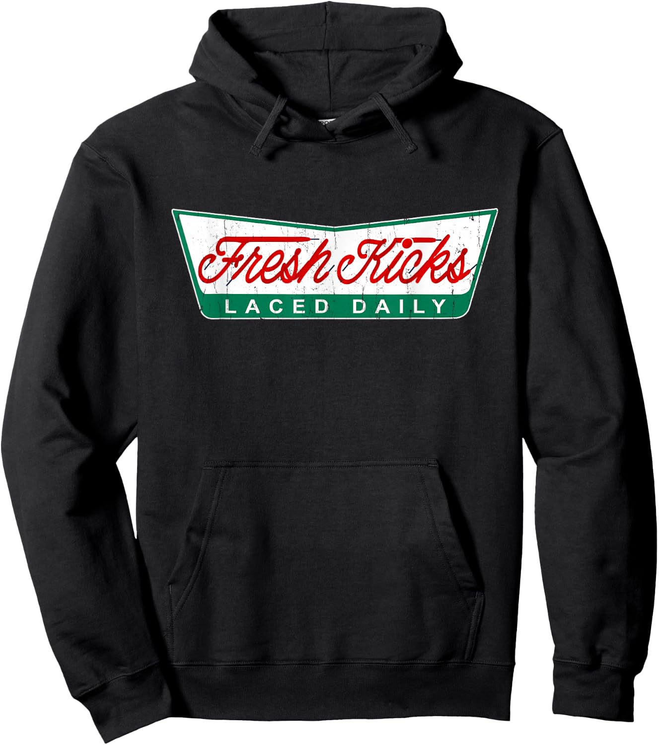 Sneaker Sauce Apparel Fresh Kicks Laced Daily -Adults Black Short Sleeve S Hoodie - Hoodie | Black