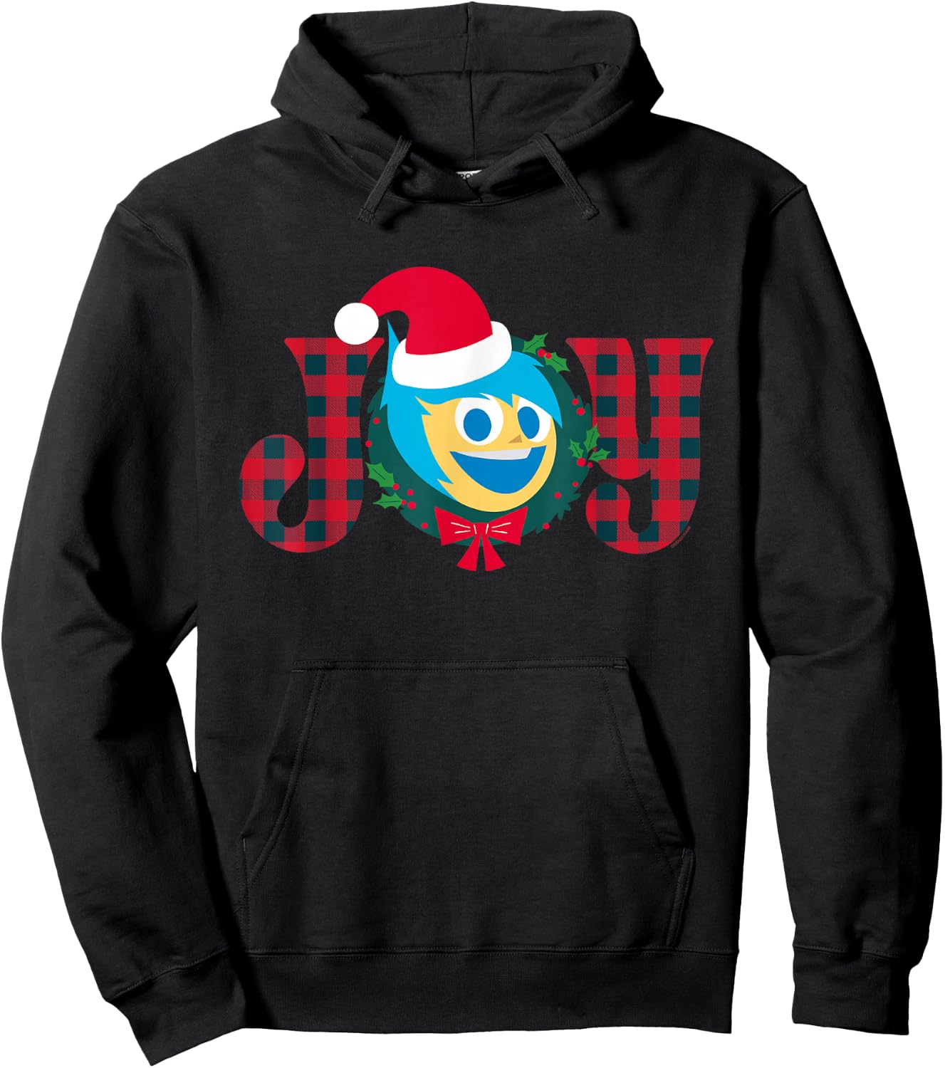 Disney and Pixar’s Inside Out 2 Christmas Holiday Santa Joy Hoodie - Hoodie | Black