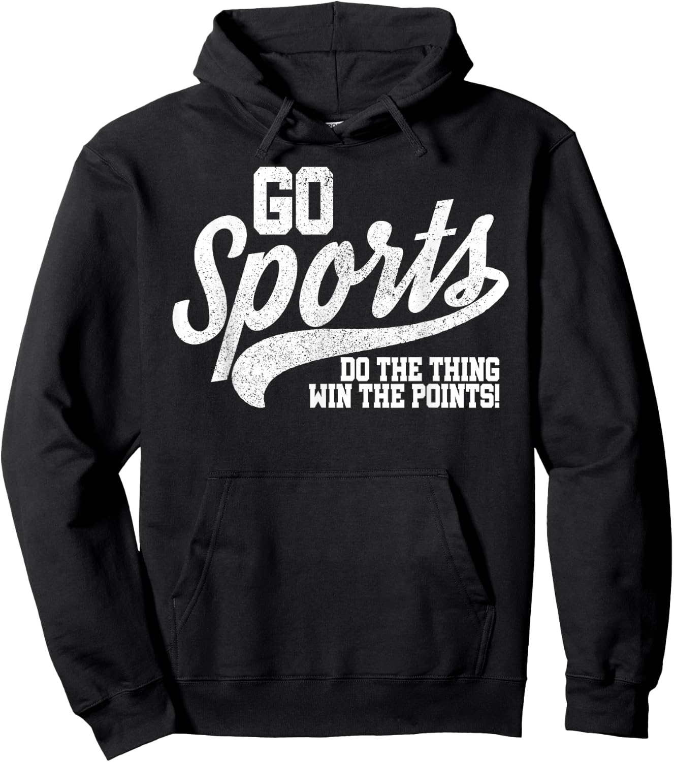 Go Sports Do The Thing Win The Points Funny Retro Hoodie - Hoodie | Black
