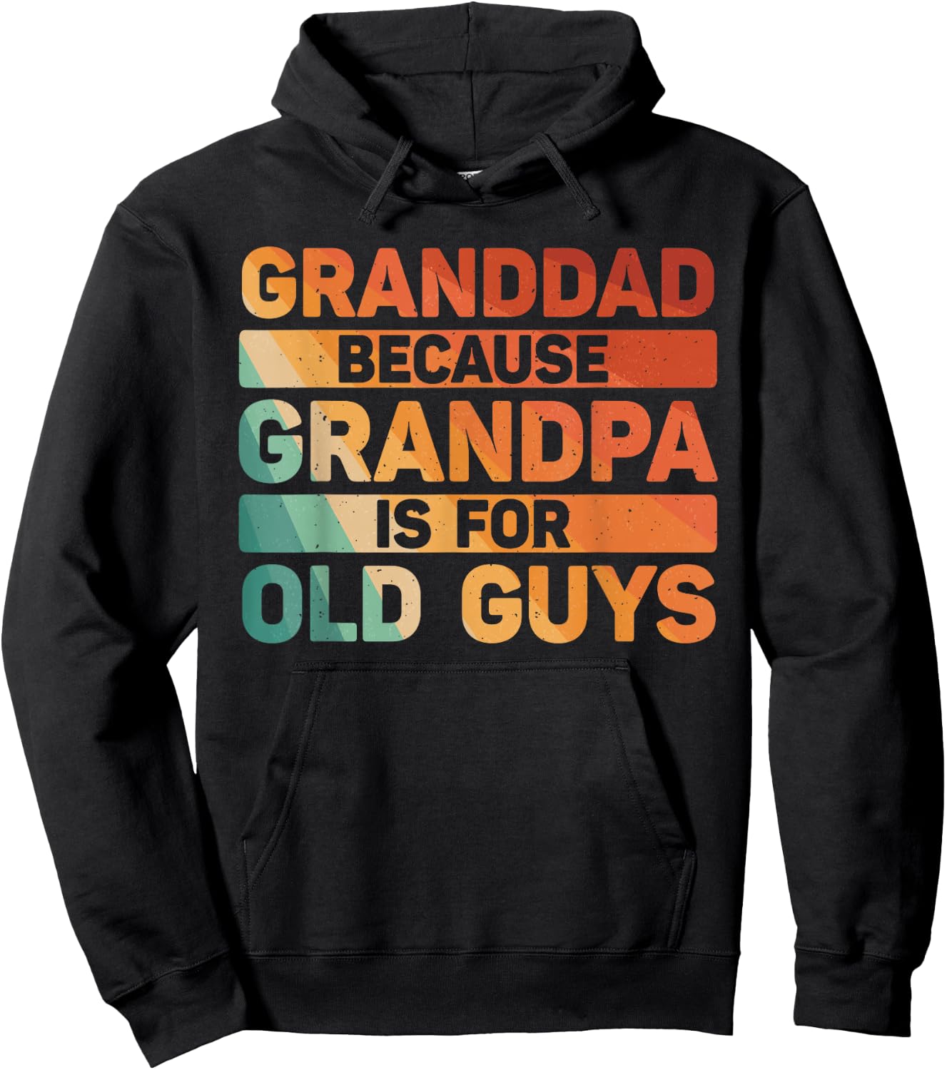 Granddad Art For Grandpa From Grandkids Fathers Day Granddad Hoodie - Hoodie | Black