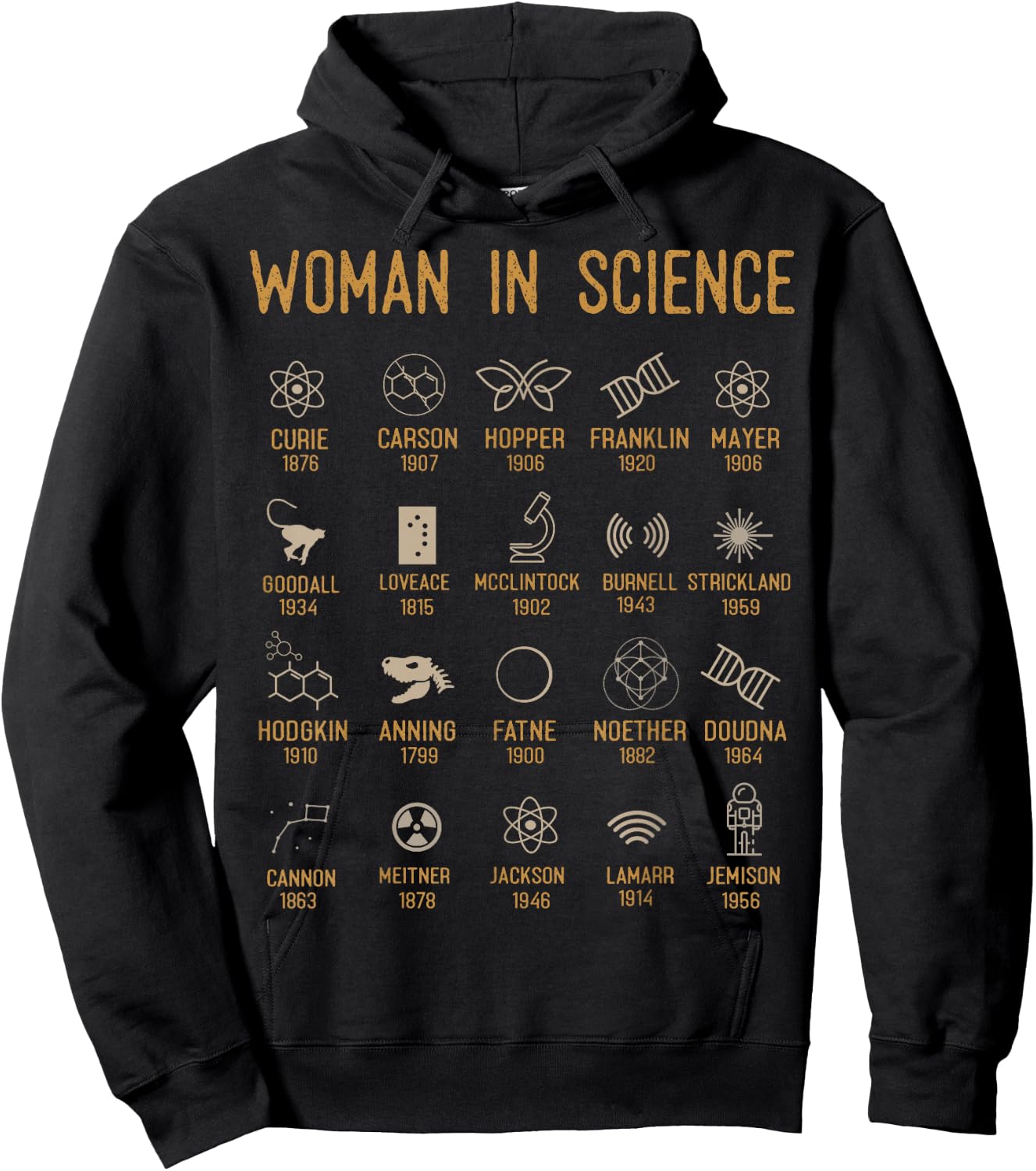 Women In Science, History Of Science Hoodie - Hoodie | Black