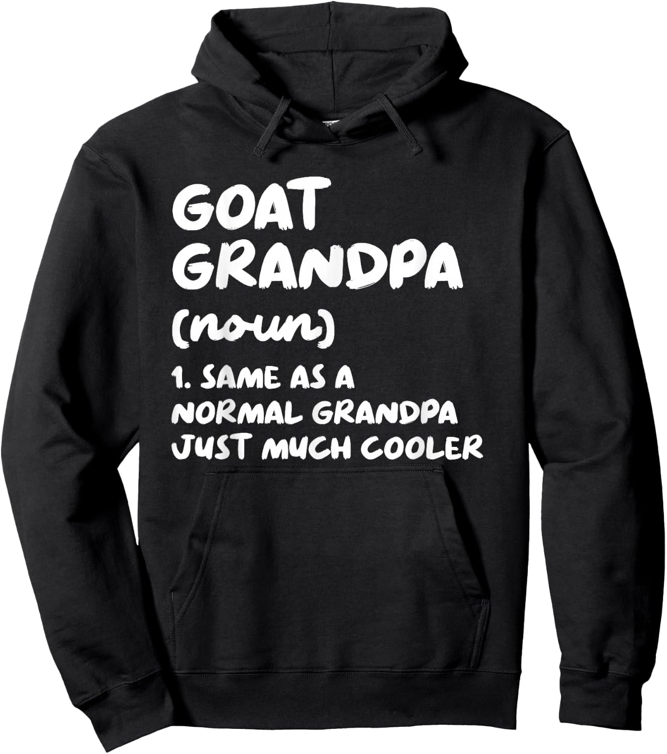 Goat Grandpa Definition Funny Hoodie - Hoodie | Black