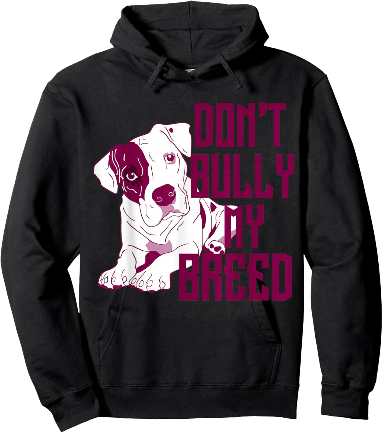 Cute Don't Bully My Breed Pit Bull Puppy Hoodie - Hoodie | Black