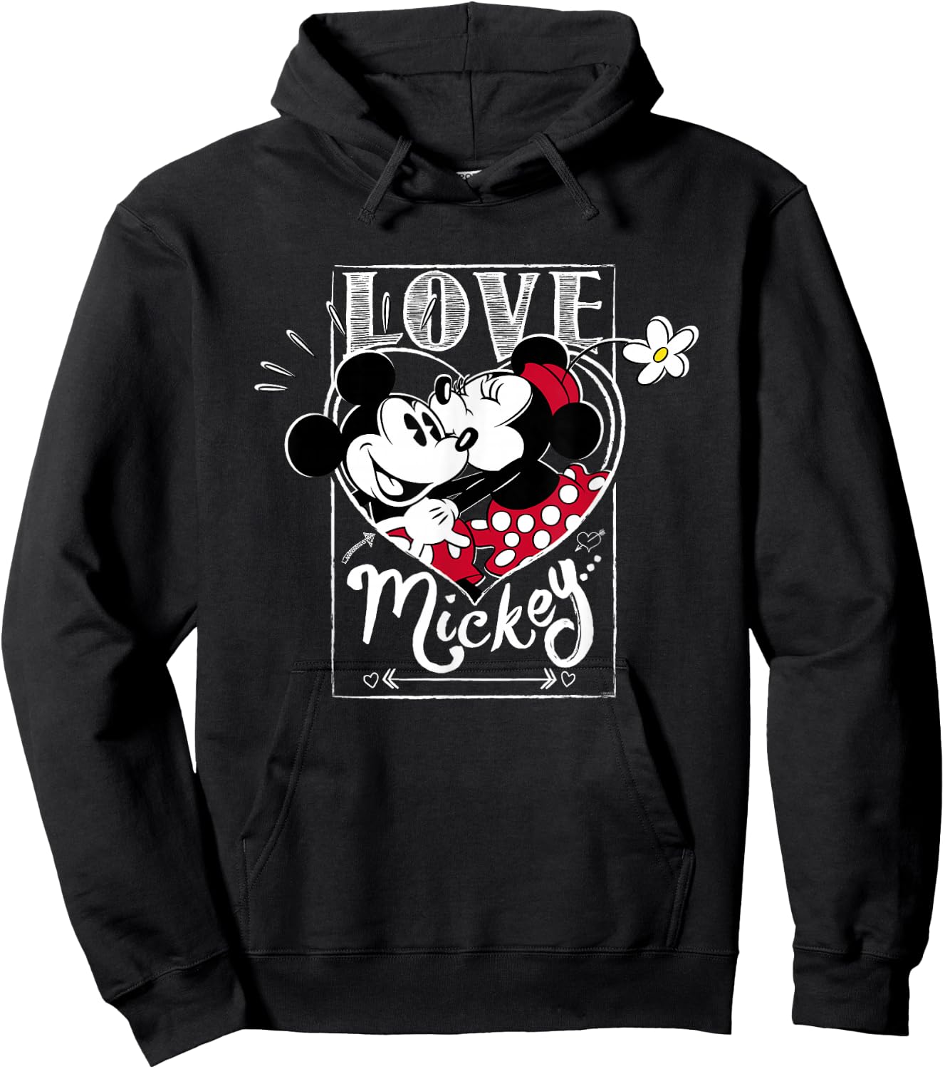 Disney Mickey & Minnie Mouse Love Mickey… Valentine’s Day Hoodie - Hoodie | Black