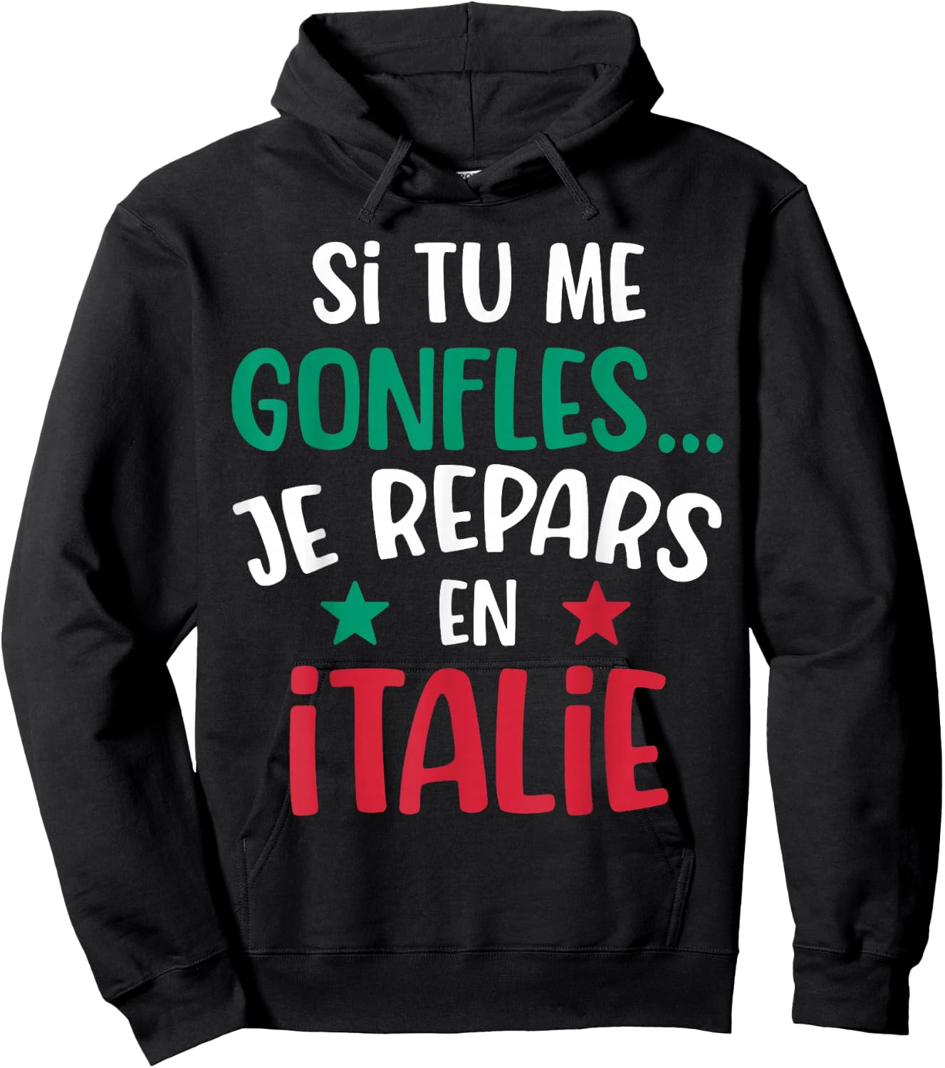 Travel to Italy Gift Italian Humor Man Christmas , Black, S Hoodie - Hoodie | Black