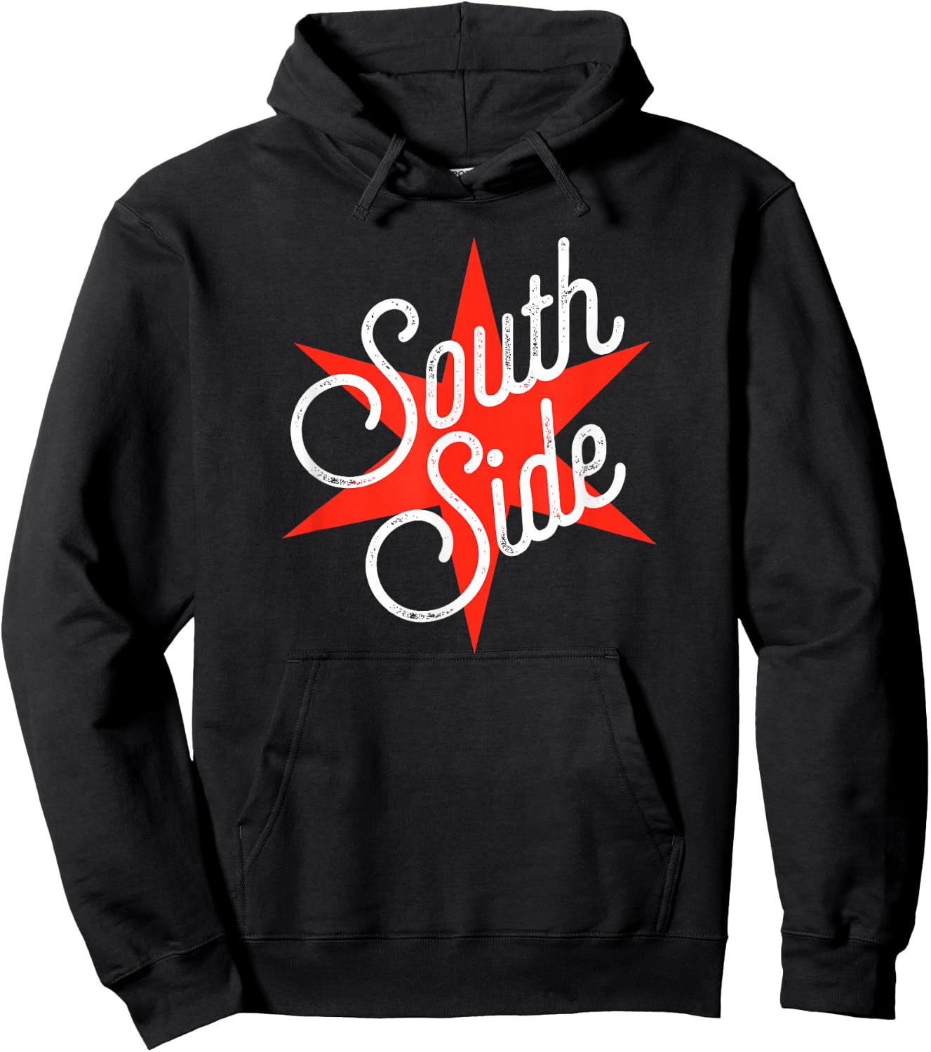 South Side Red Chicago Flag Star Unique Hoodie - Hoodie | Black