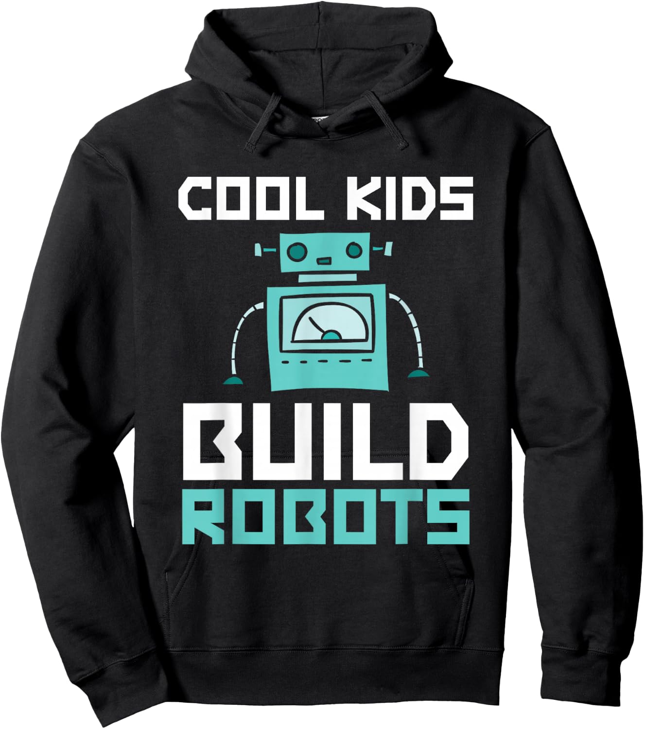 Cool Children's Building Robot Robot Hoodie - Hoodie | Black