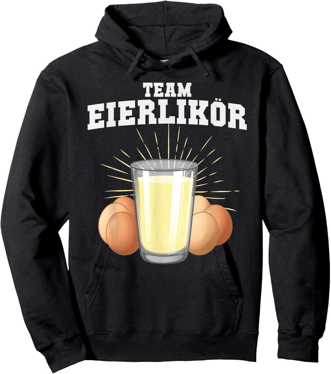 Team Egg Liqueur Party Crew Sports , black Hoodie - Hoodie | Black