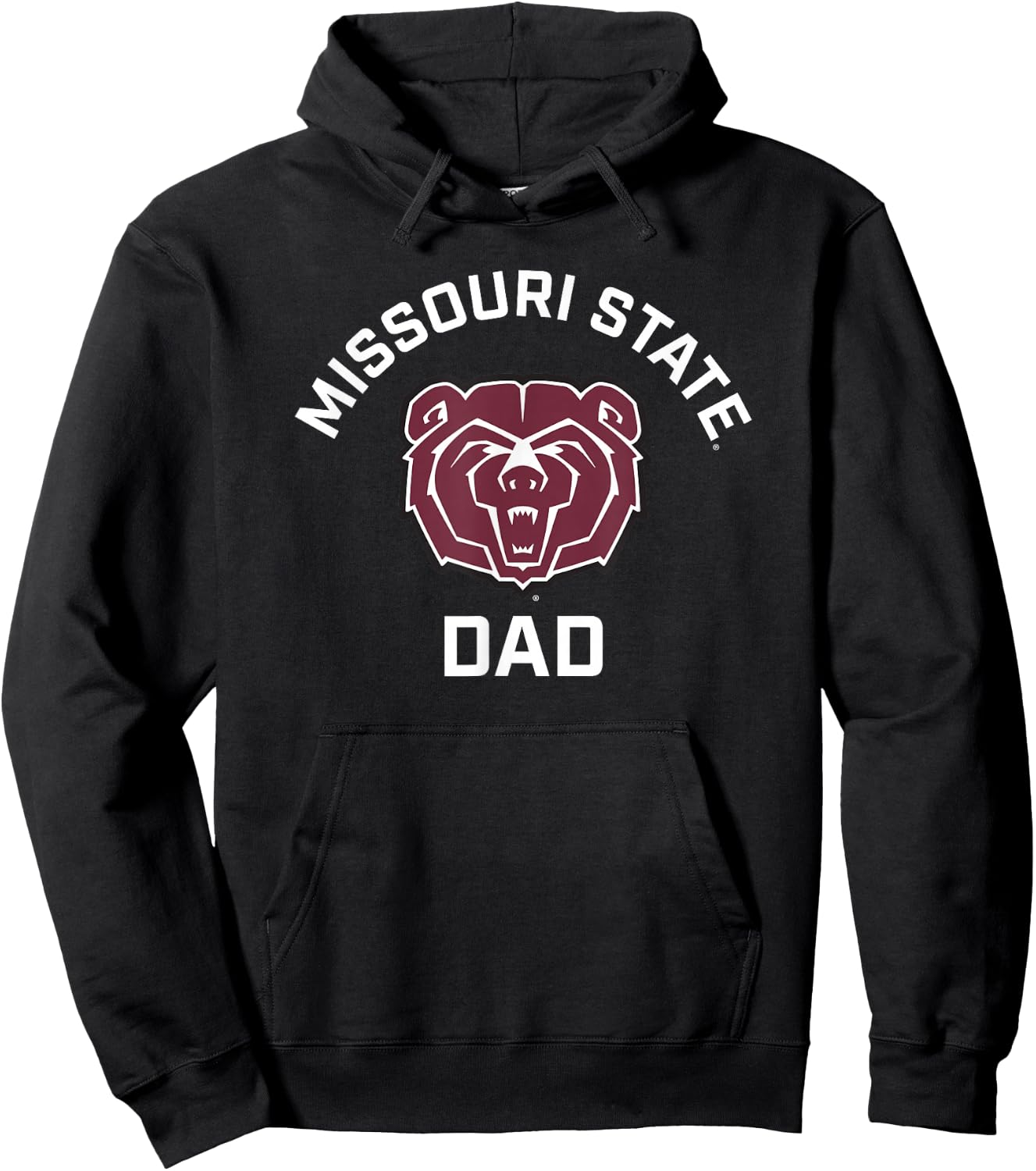 Missouri State University MSU Bears Arched Dad Hoodie - Hoodie | Black